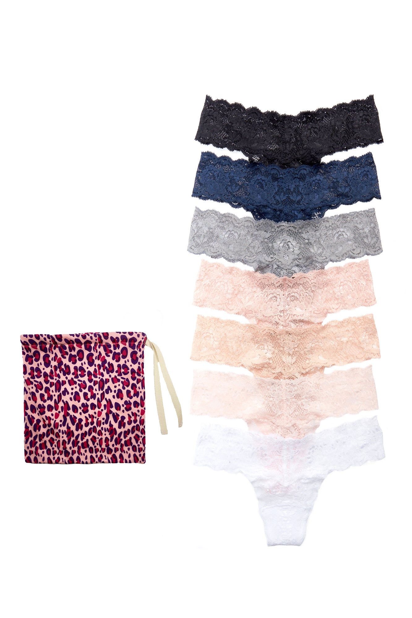 Print Thong - Never Say Never Cutie Lr Thong 7 Pack