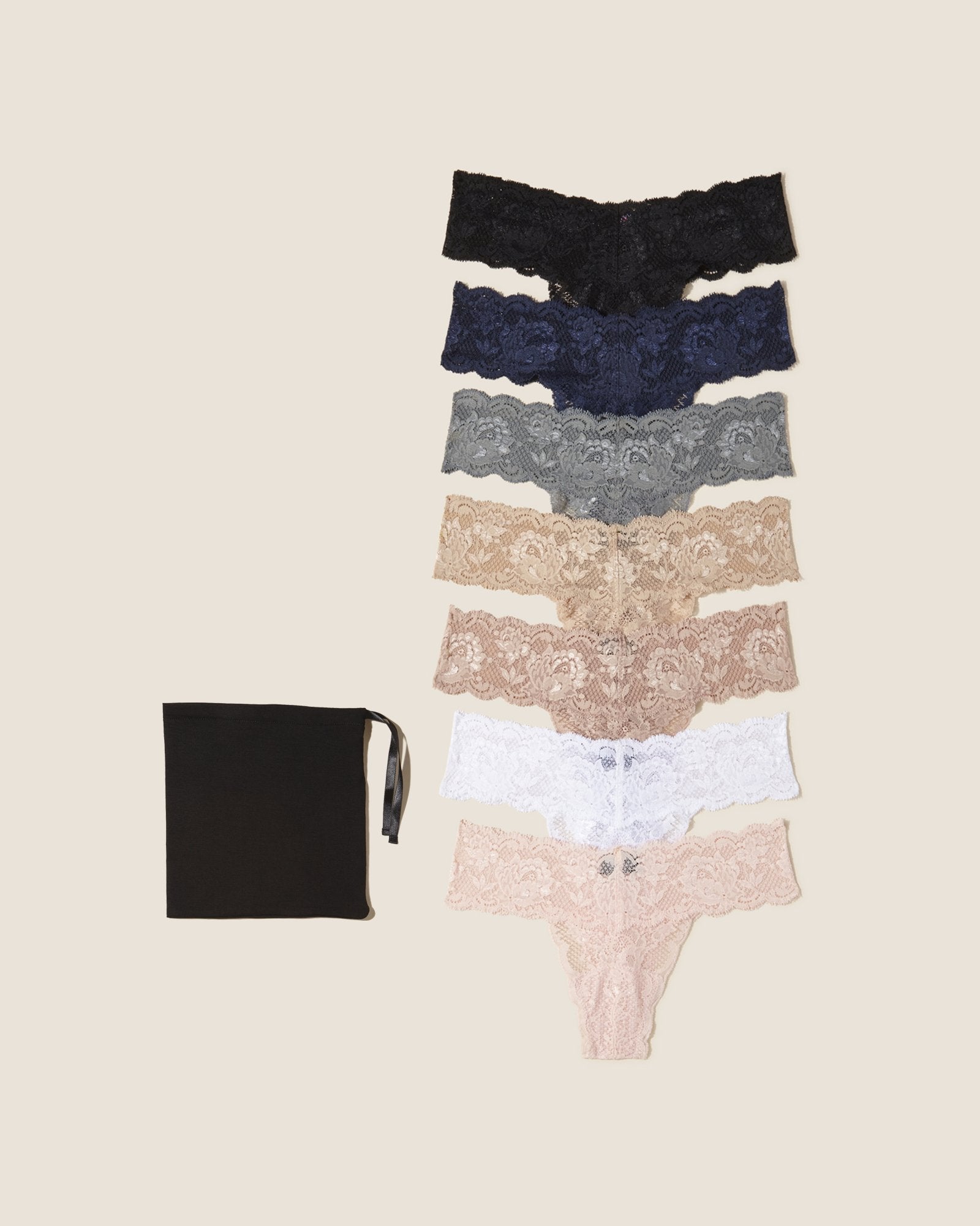 Nero Perizoma - Never Say Never Cutie - Multipack Da 7 Pezzi