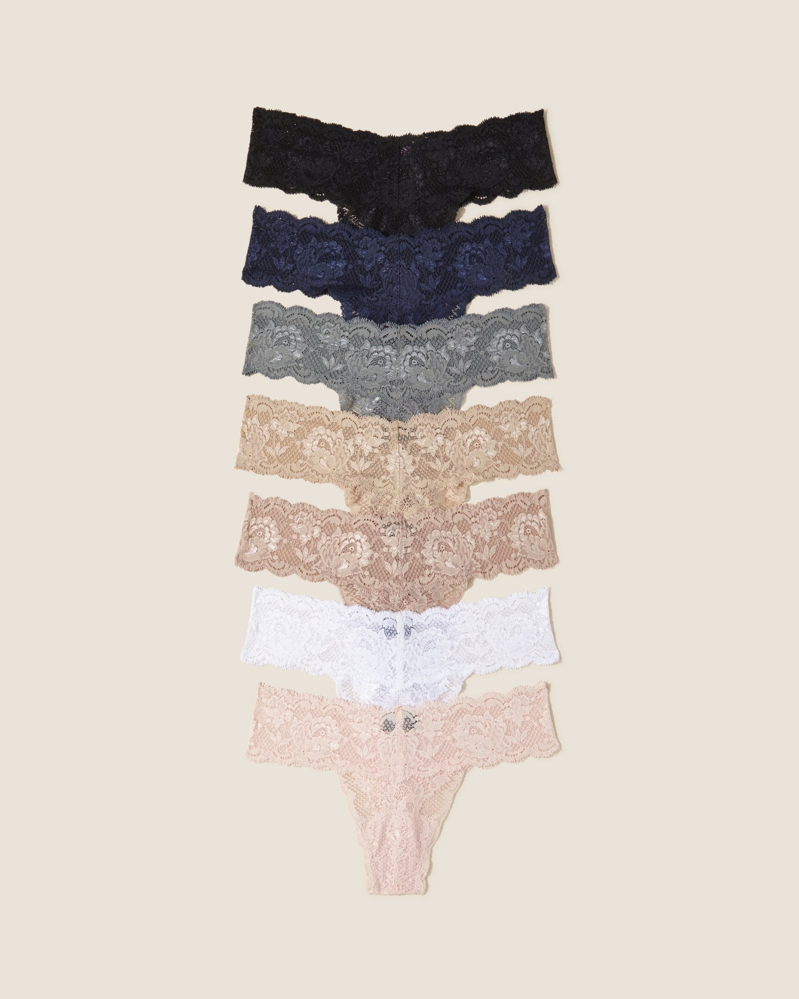 Nero Perizoma - Never Say Never Cutie - Multipack Da 7 Pezzi