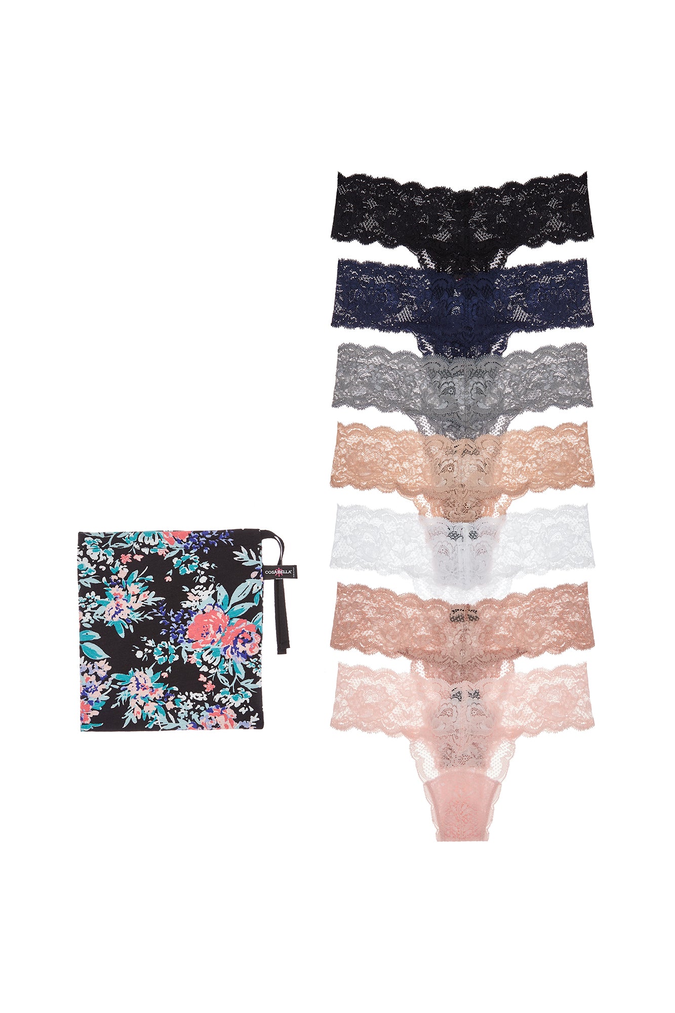 Nero Perizoma - Never Say Never Cutie - Multipack Da 7 Pezzi