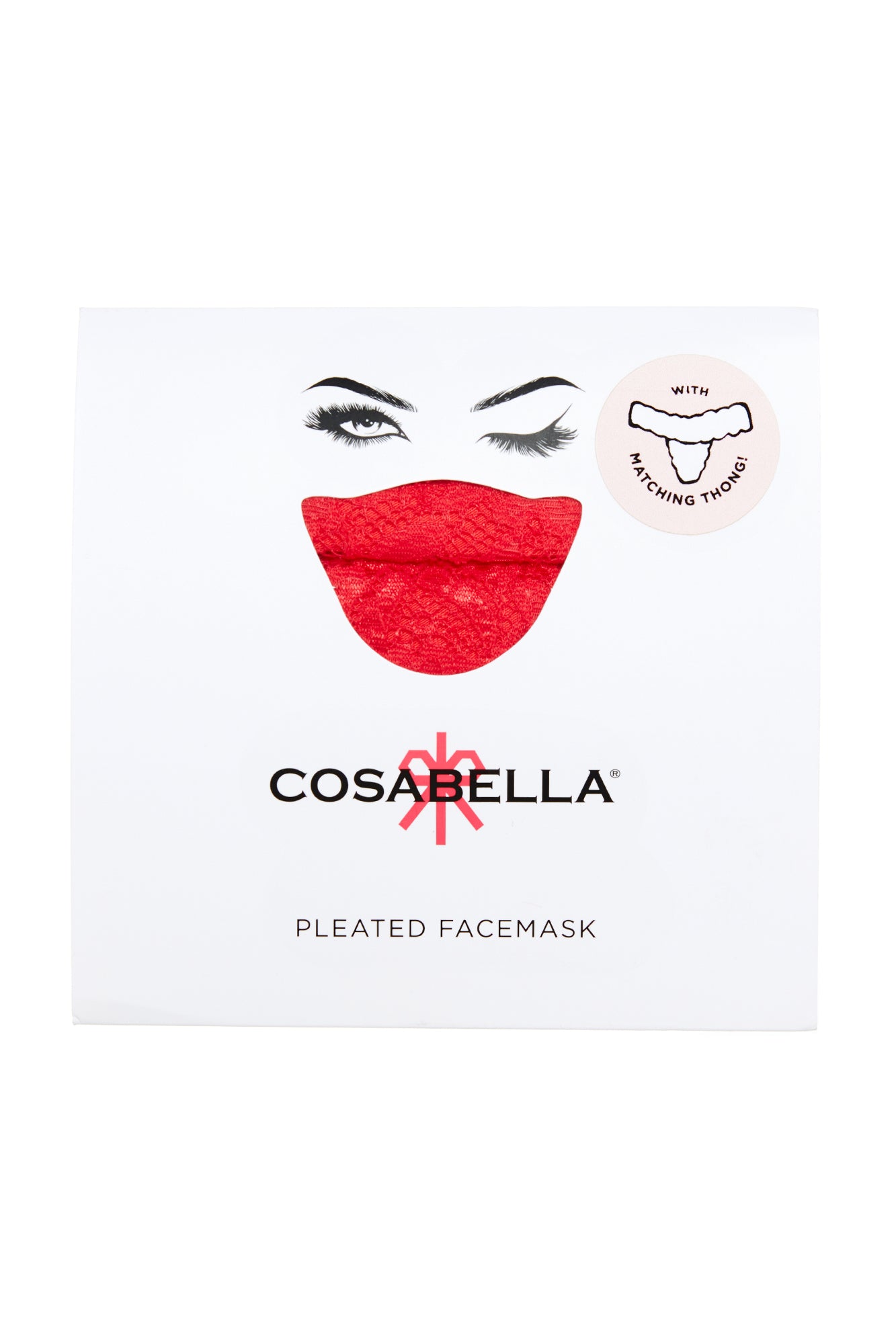 Roja Accesorios - Never Say Never Set De Mascarilla Plisada Y Tanga Cutie