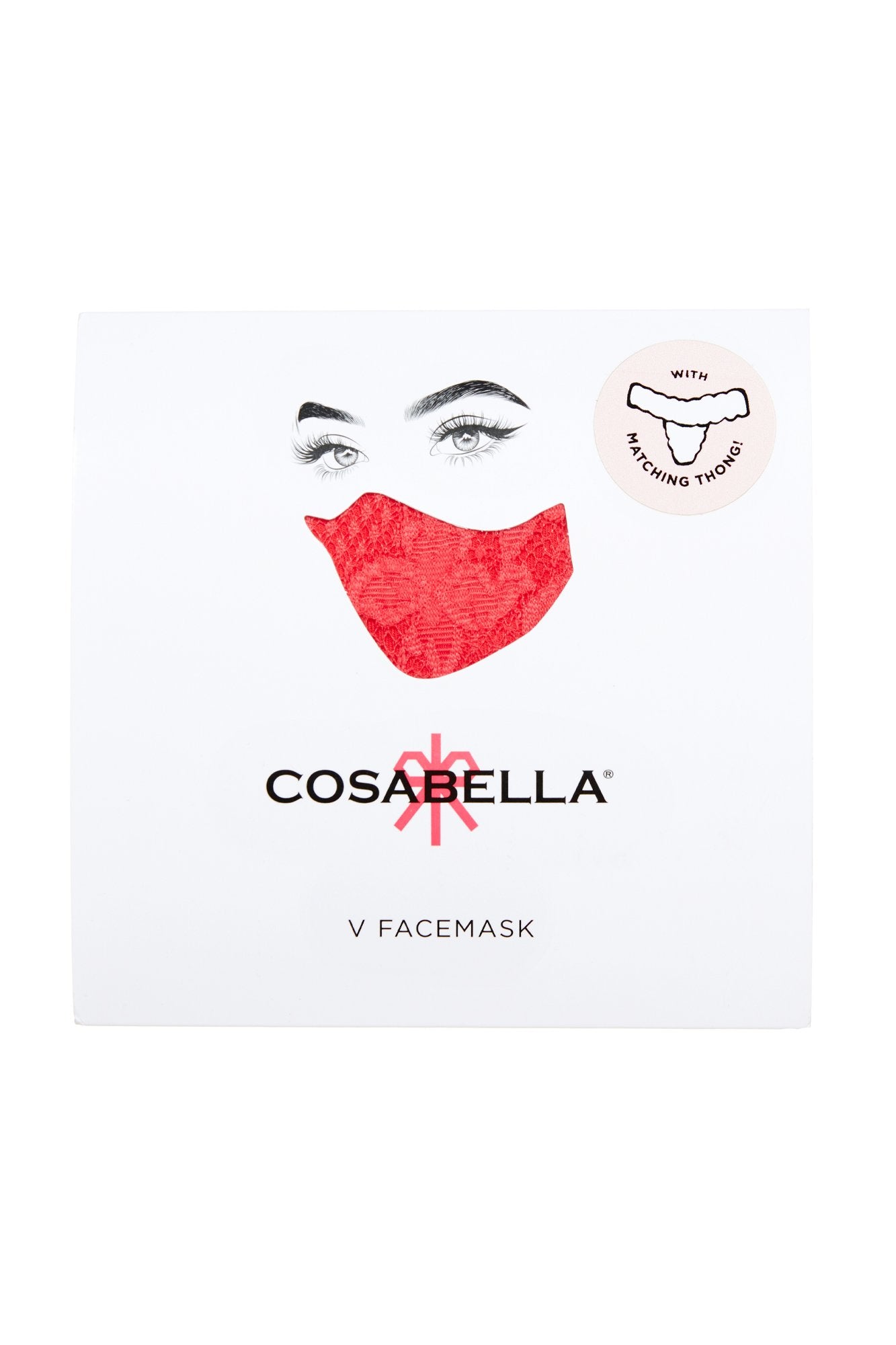 Roja Accesorios - Never Say Never Set De Mascarilla En Forma De V Y Tanga Cutie