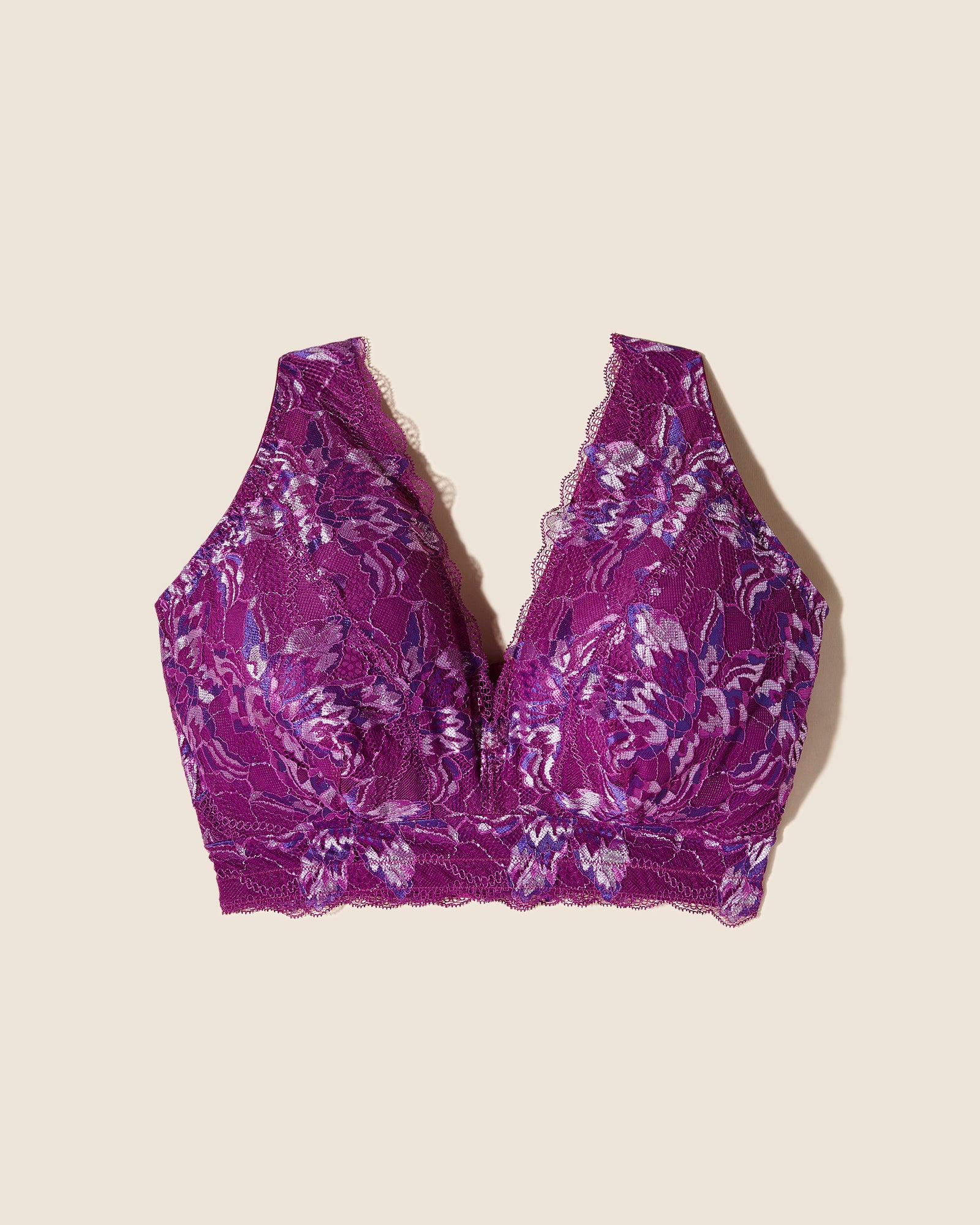 Purple Bralette - Paradiso Super Curvy Longline Bralette