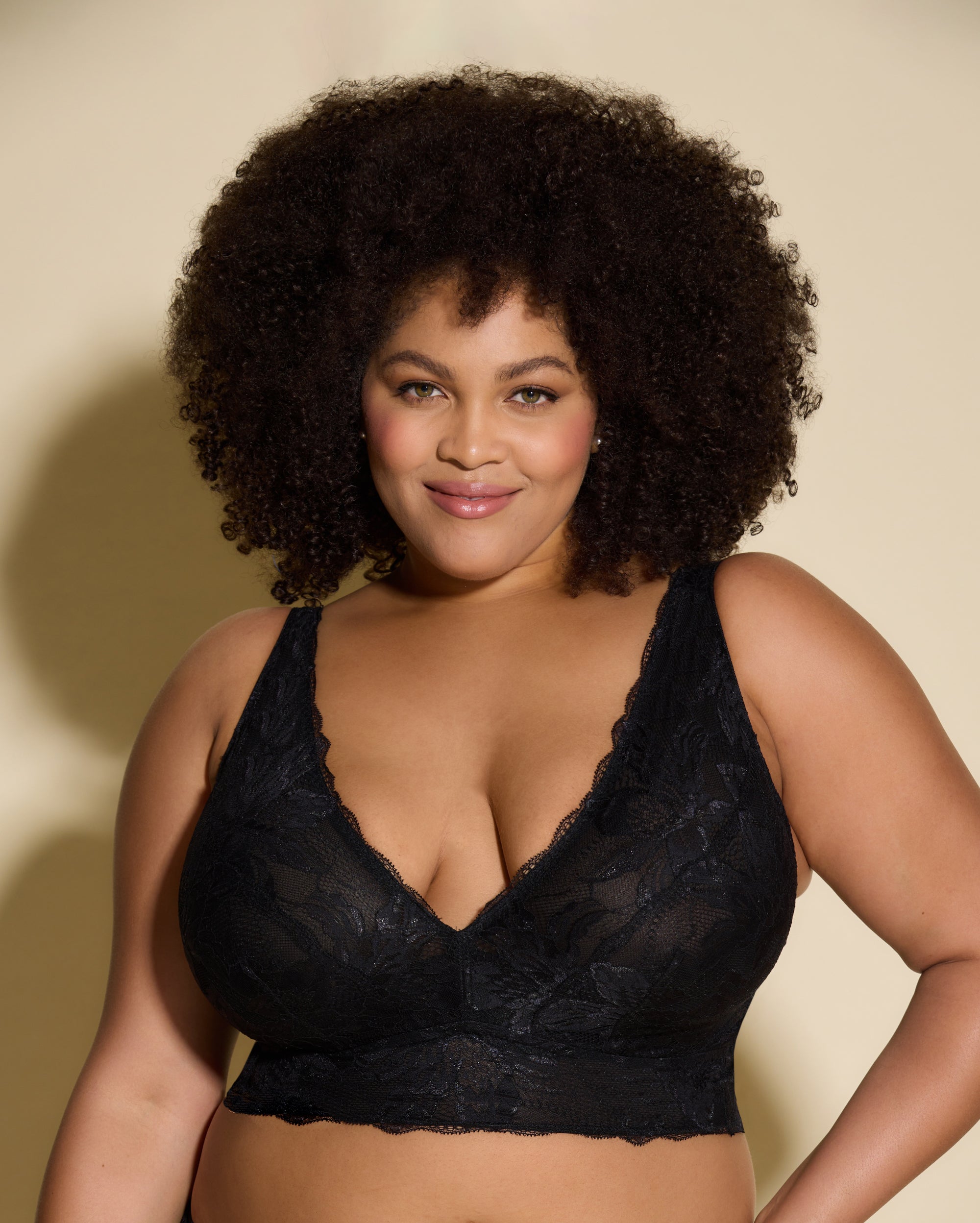 Nero Bralette - Paradiso Bralette Con Fascia Alta Ultra Curvy