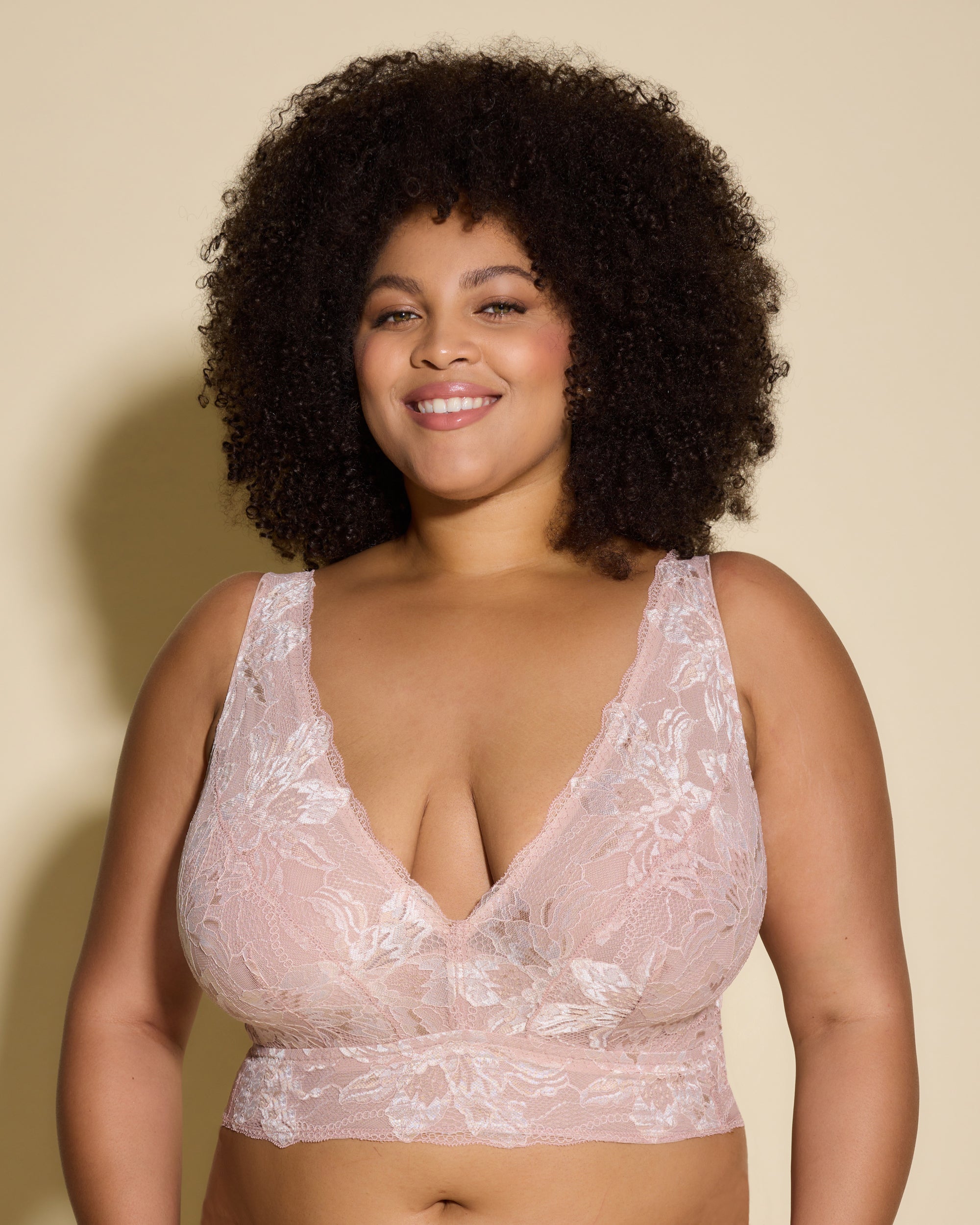 Rosa Bralette - Paradiso Bralette Con Fascia Alta Ultra Curvy