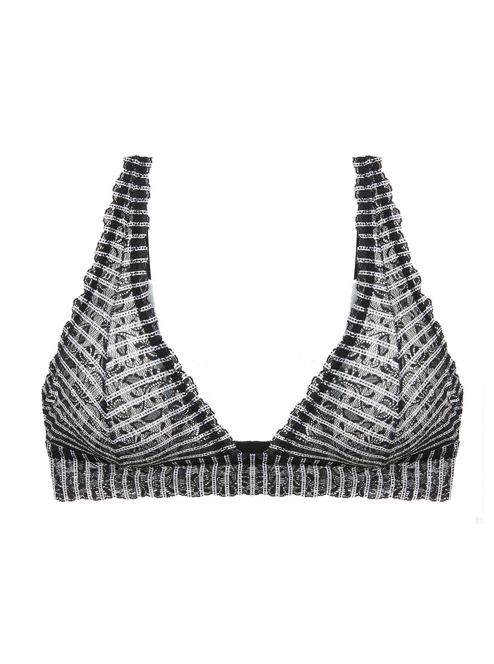 Schwarz Bralette, Pixie Tall Triangel-Bralette