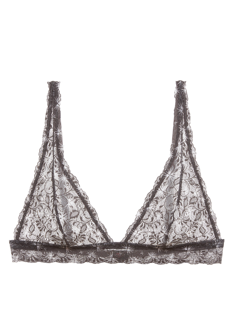 Grigio Bralette, Pixie Bralette Con Taglio A Triangolo Alto