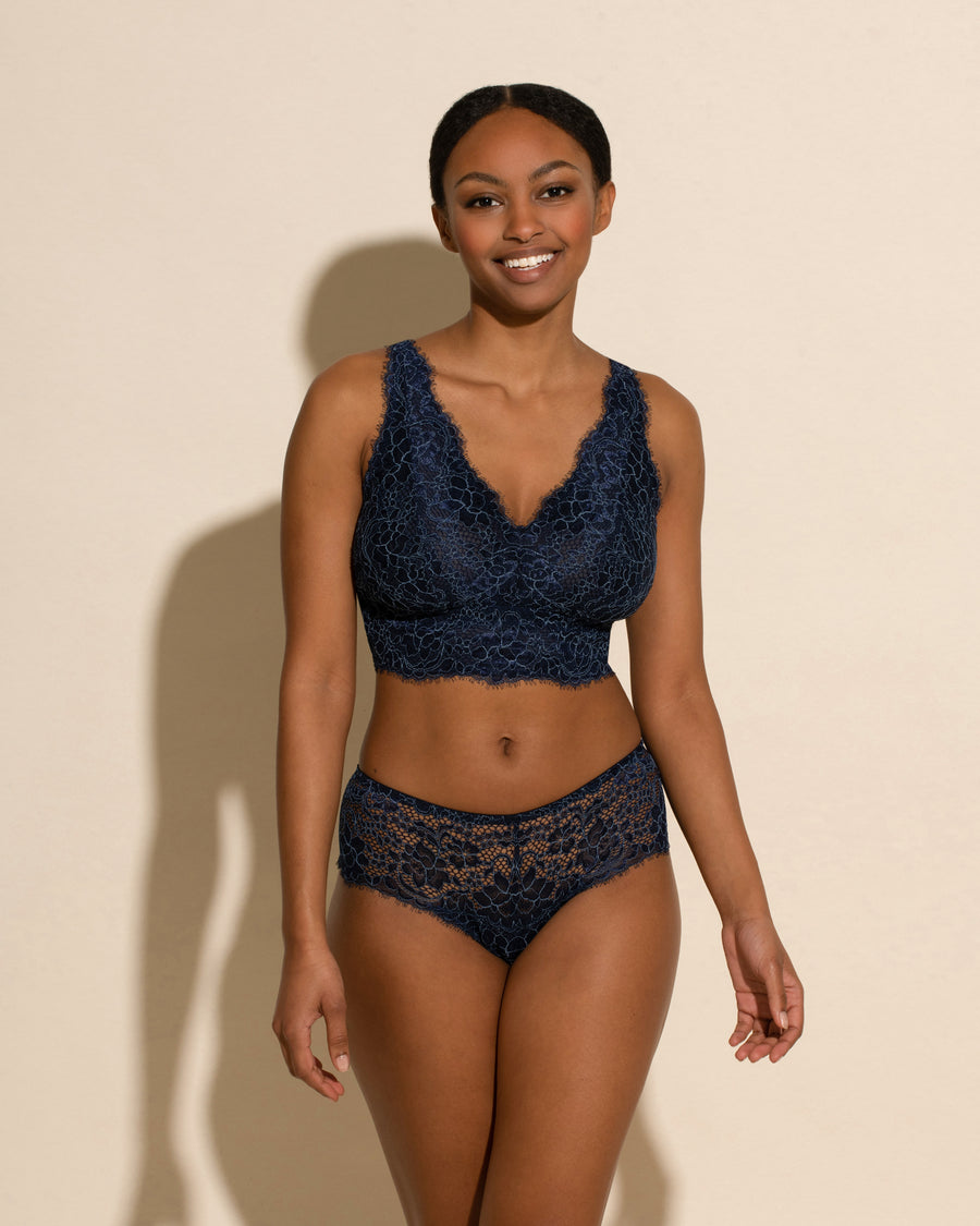 Blue Bralette - Pret A Porter Curvy Longline Bralette