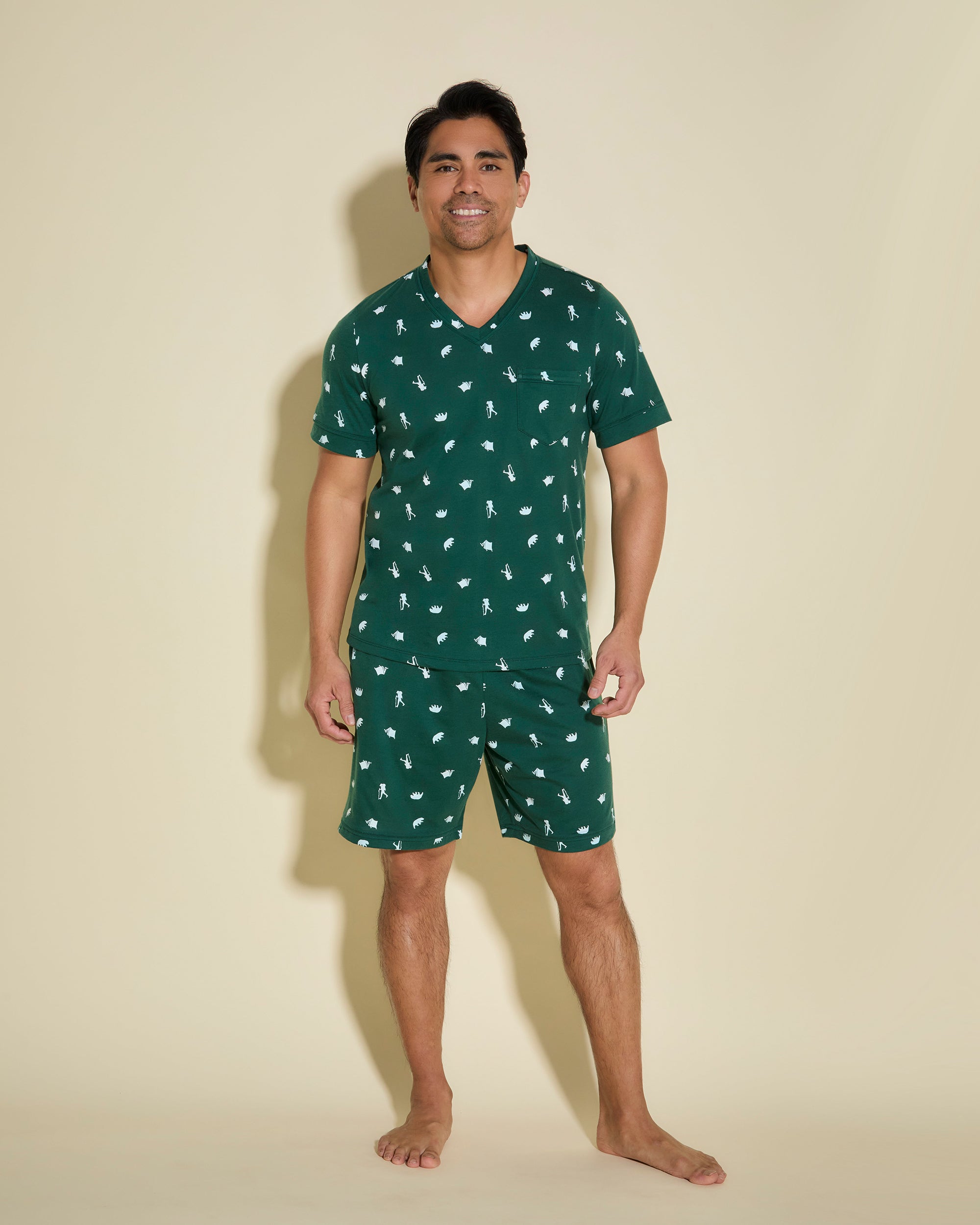 Stampa Abbigliamento Uomo - Road Trip Set Maglietta E Pantaloncini