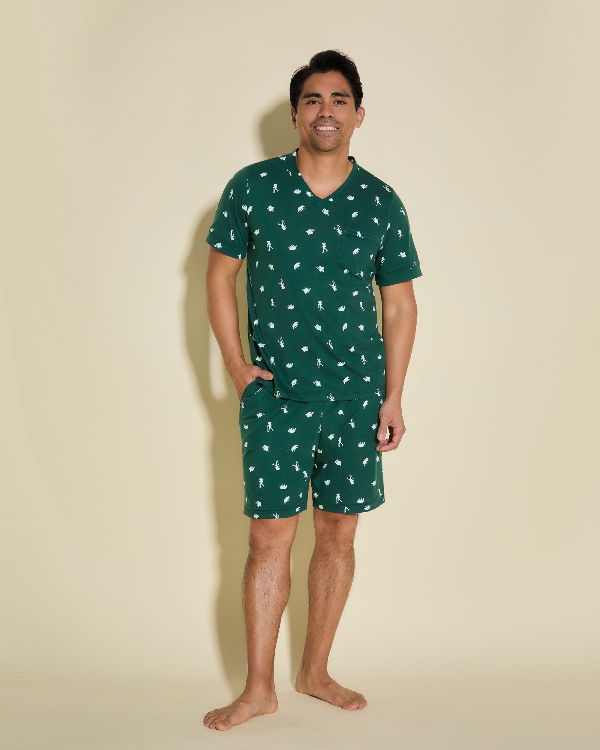 Stampa Abbigliamento Uomo - Road Trip Set Maglietta E Pantaloncini