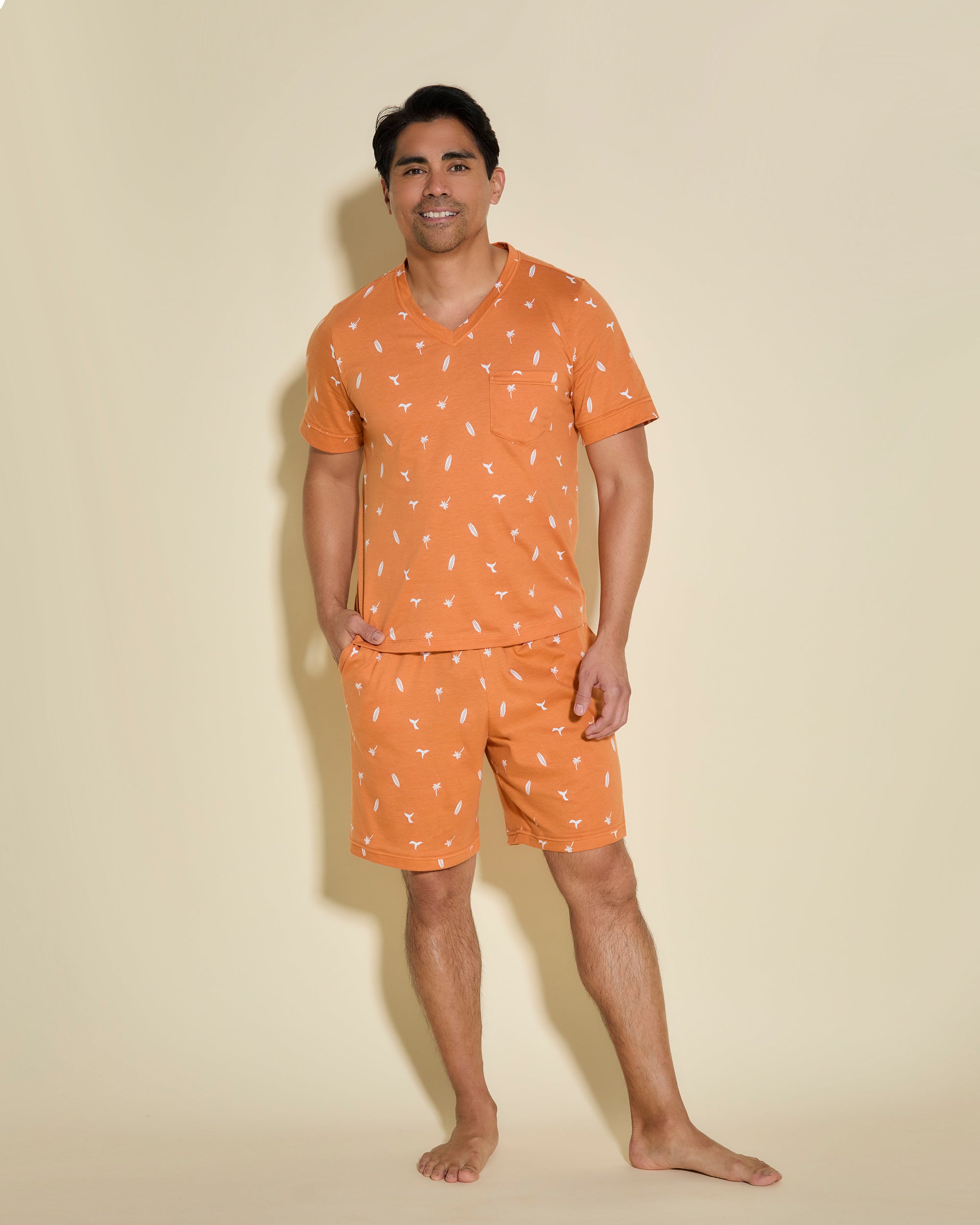 Gedruckt Herren-Oberbekleidung - Road Trip T-Shirt & Short-Set