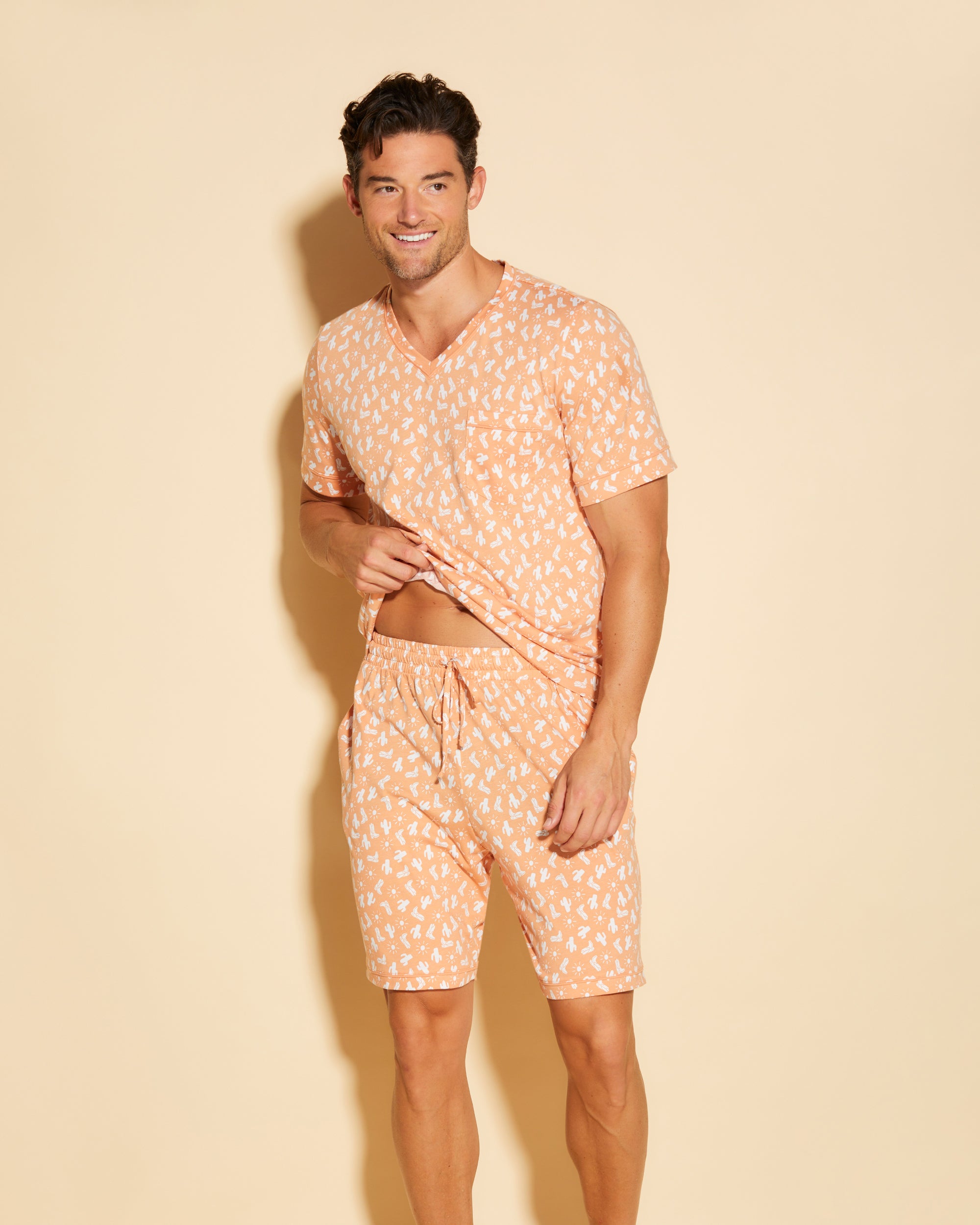 Gedruckt Herren-Oberbekleidung - Road Trip T-Shirt & Short Lounge-Set