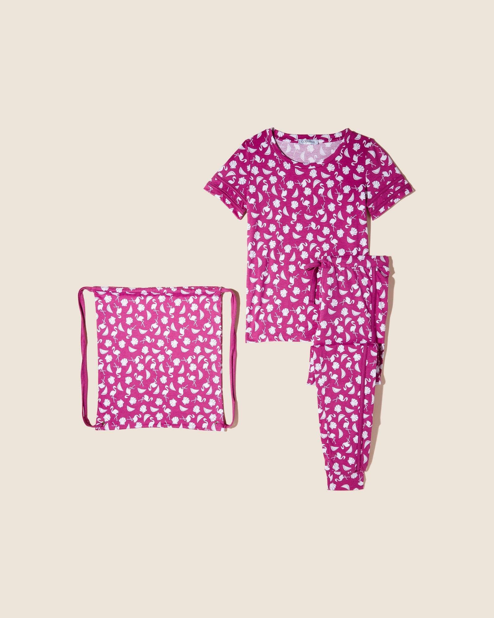 Print Set - Road Trip T Shirt And Jogger In Bag