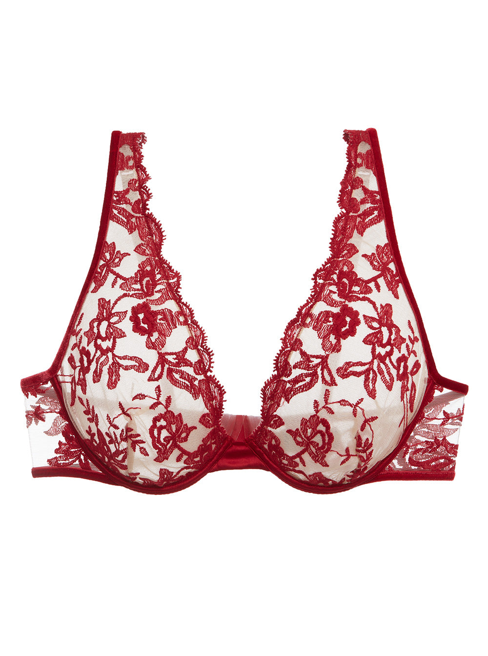 Rot Bh, Rosie Velvet Bügel-Bh