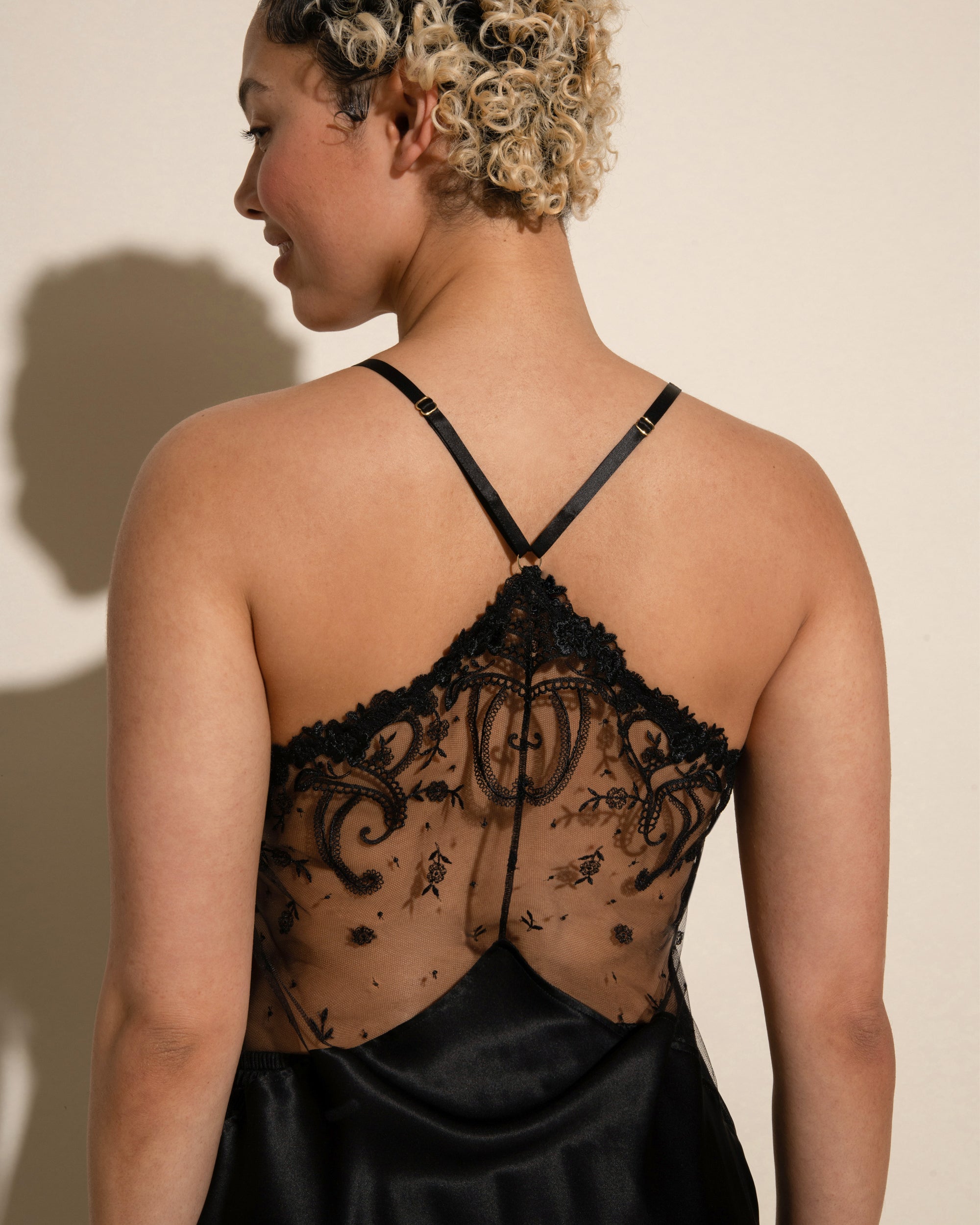 Schwarz Hemdchen - Sanika Seiden-Camisole