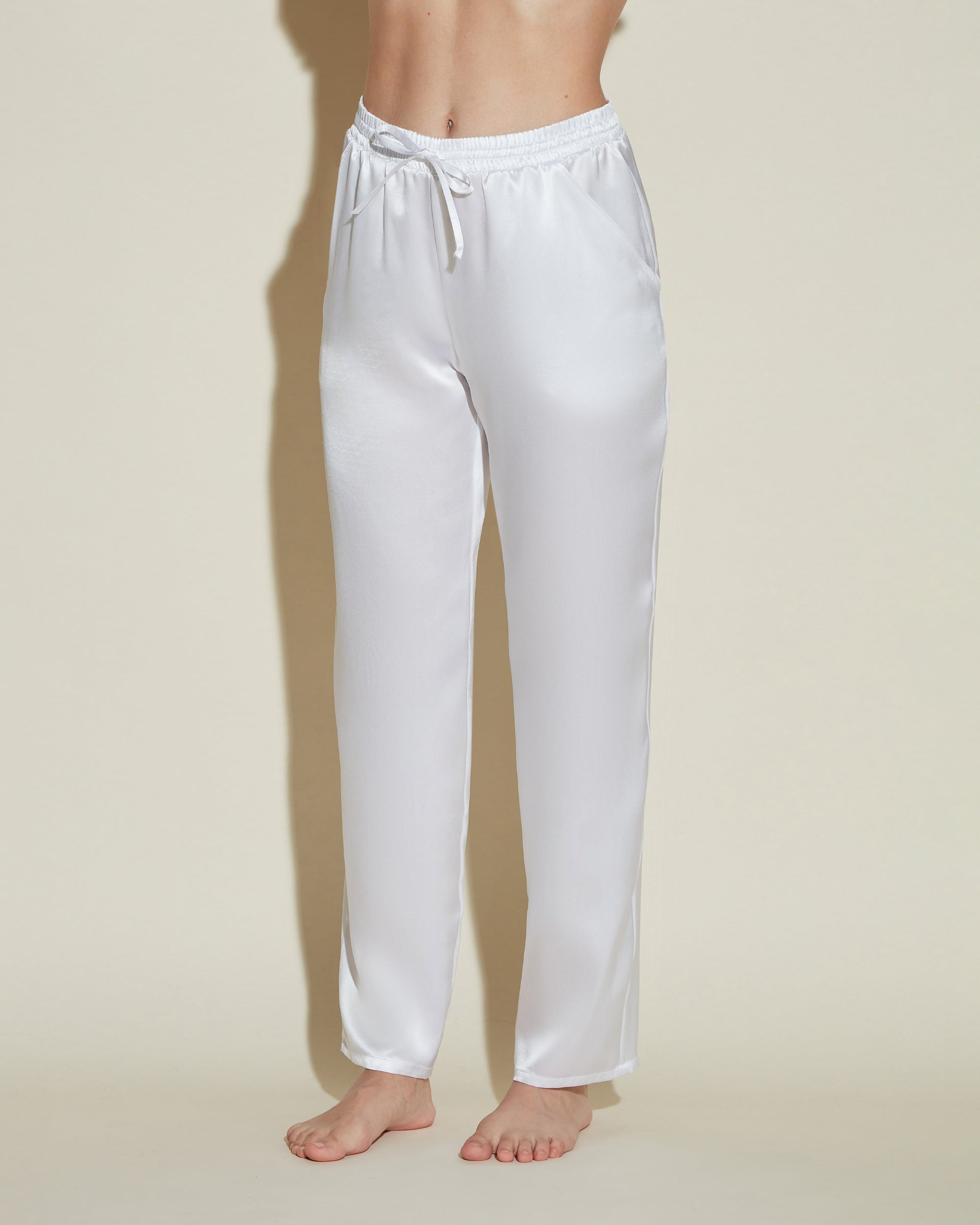 Blanca Pantalones - Sanika Pantalones De Seda