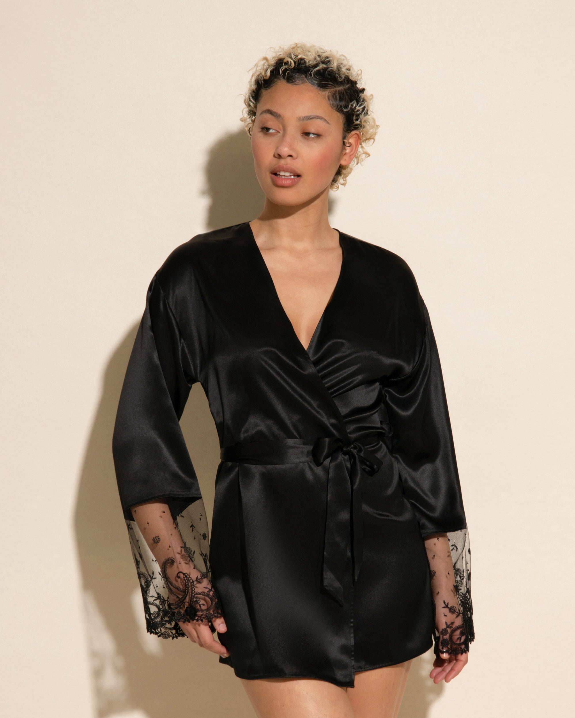 Nero Vestaglie - Sanika Vestaglia In Seta