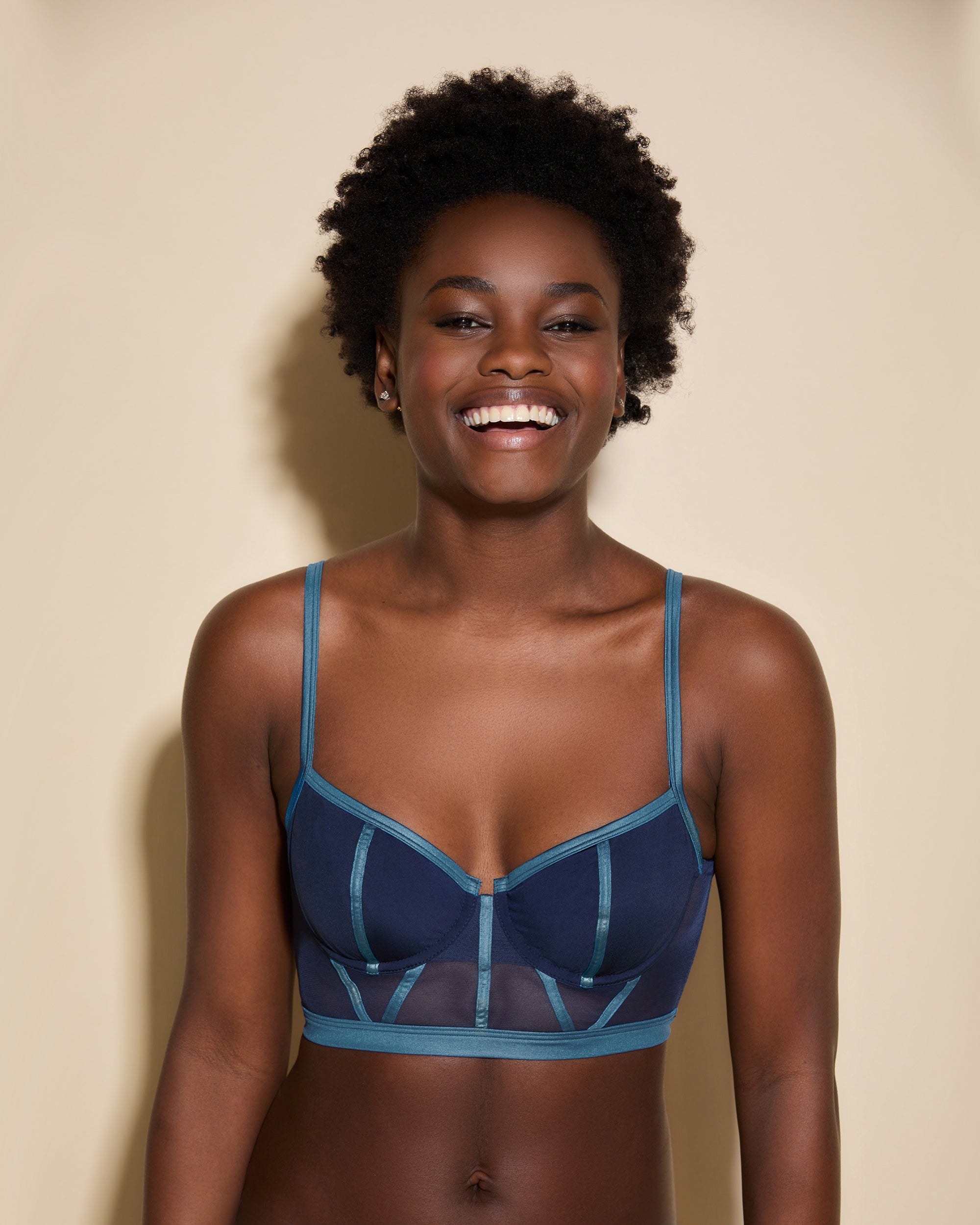 Blau Bh - Sardegna Balconette Longline Bügel-Bra