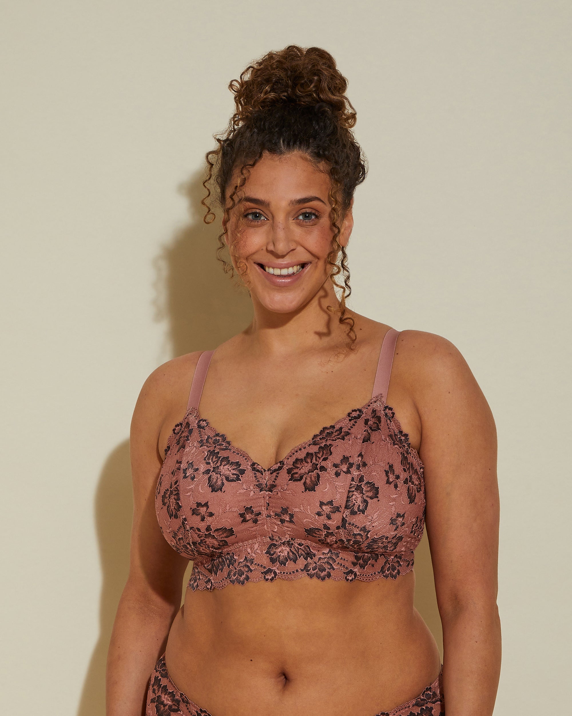Marron Bralette - Savona Extended Brassière Longline Grande Taille