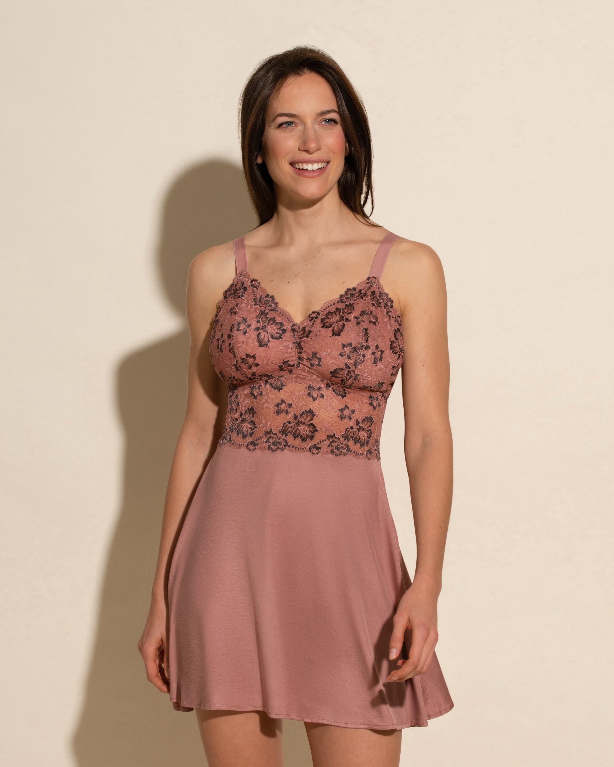 Marrón Conjuntos - Savona Set De Camisón Y Tanga