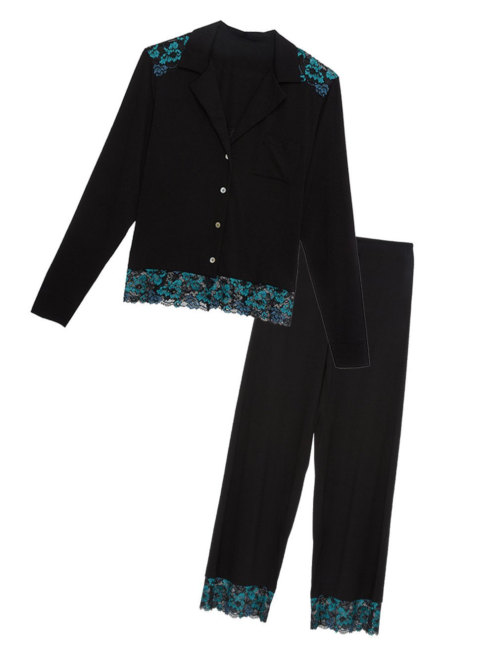 Verte Ensemble - Savona Pyjama Avec Haut À Manches Longues Et Pantalon