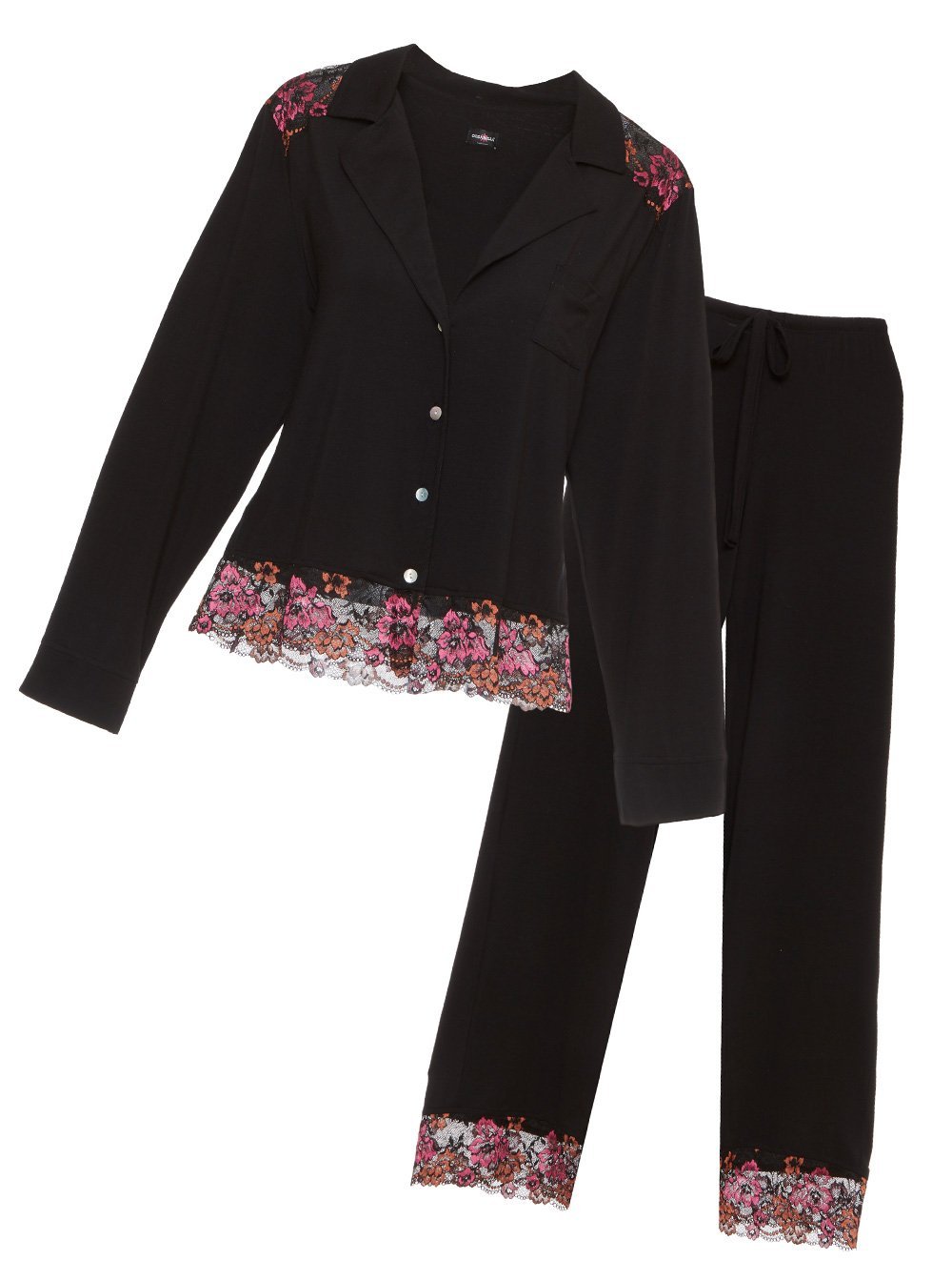 Black Set - Savona Long Sleeve Top & Pant Pajama Set