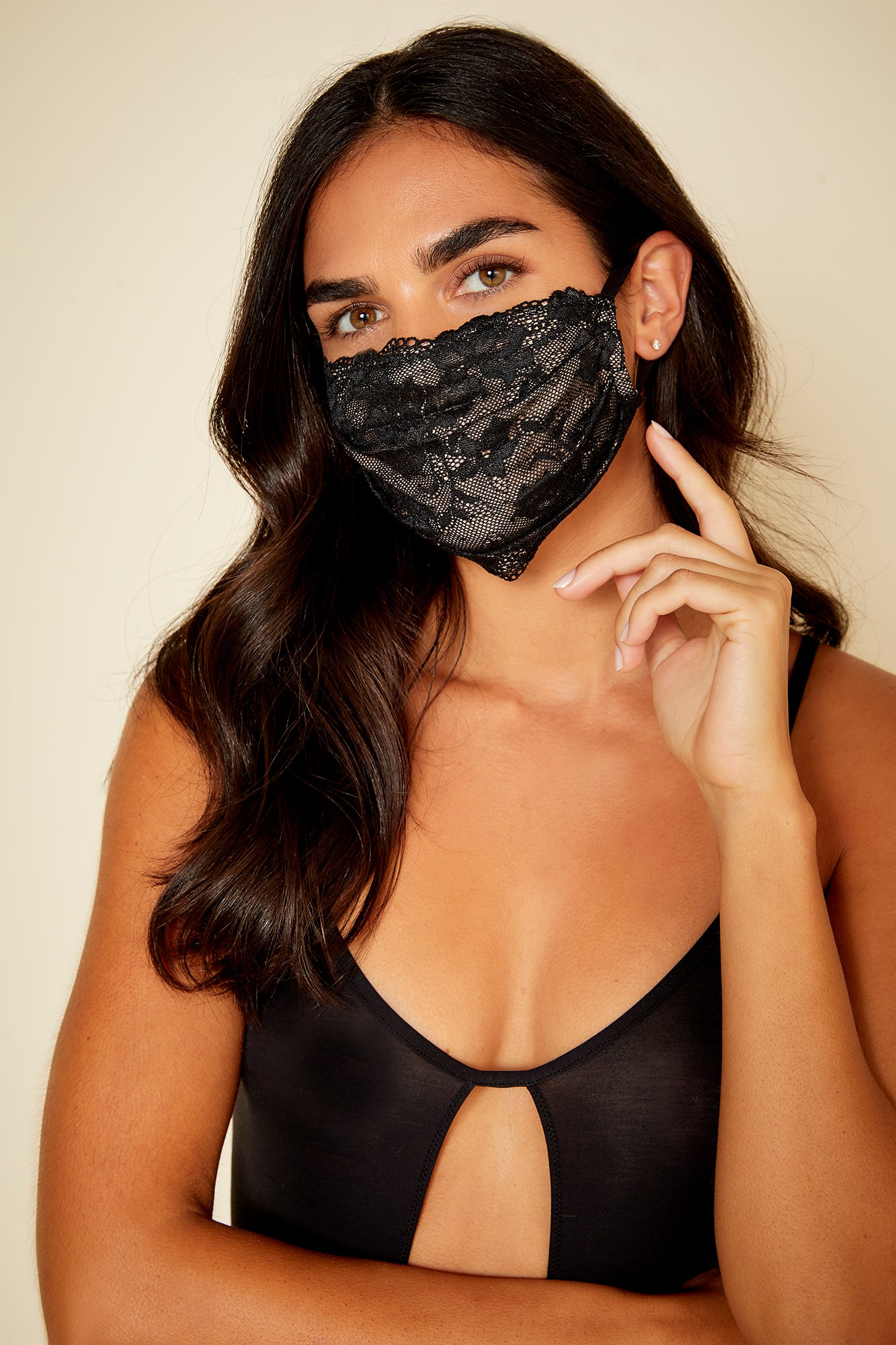 Negro Accesorios - Savona Mascarilla Plisada