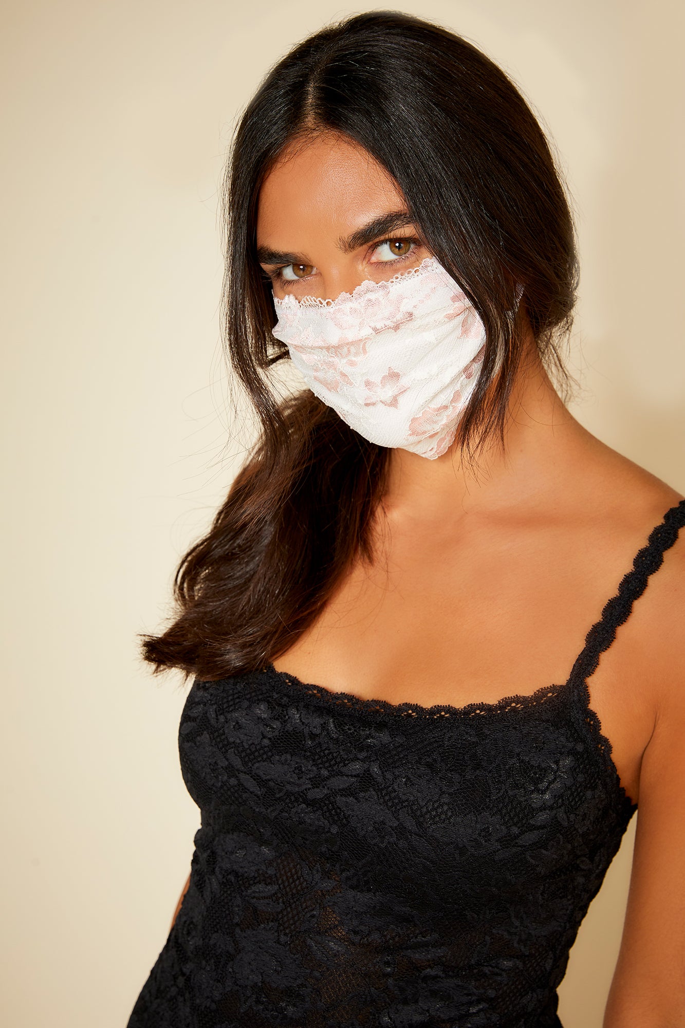 White Accessory - Savona Pleated Face Mask