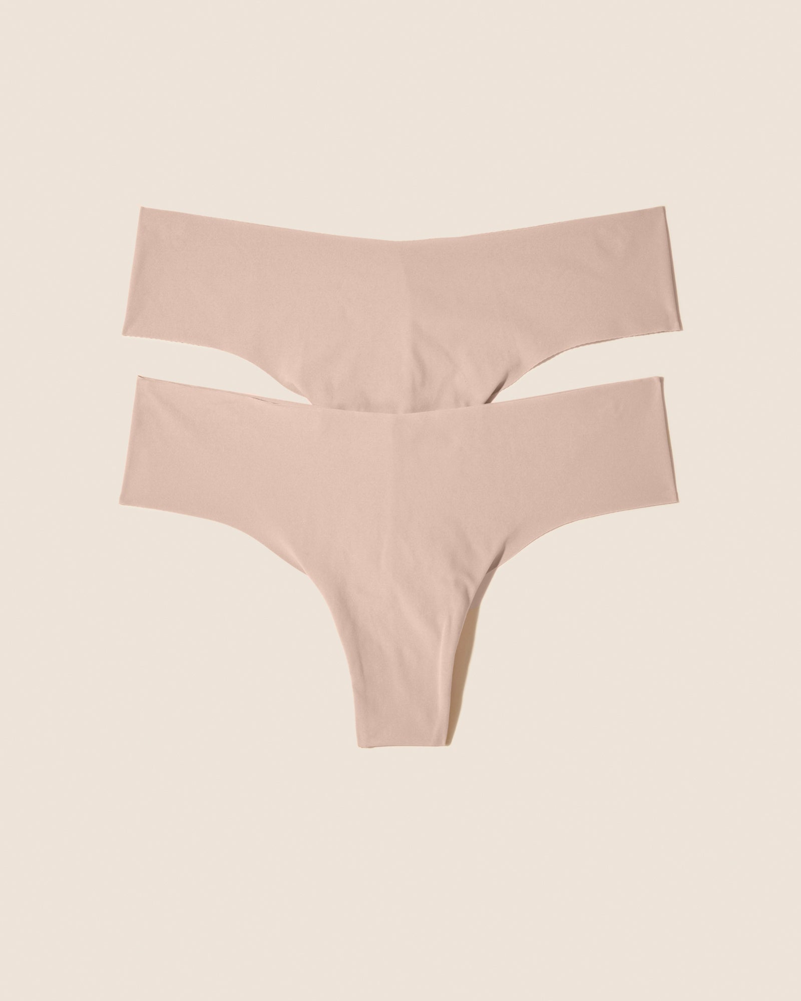 Beige Tanga - Soft Cotton Tanga 2Er-Pack