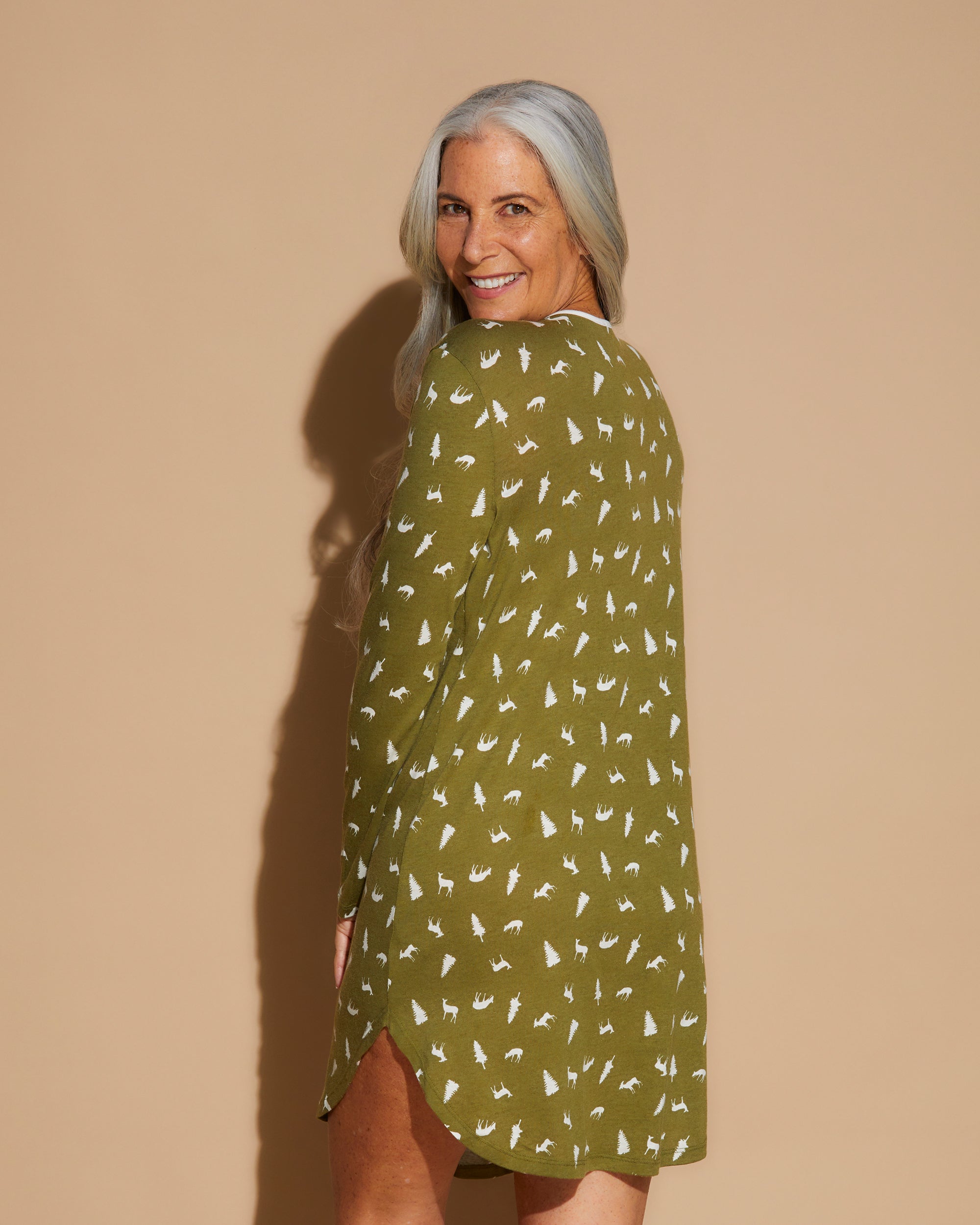 Imprimé Haut - Ski Trip Long Sleeve Sleepshirt