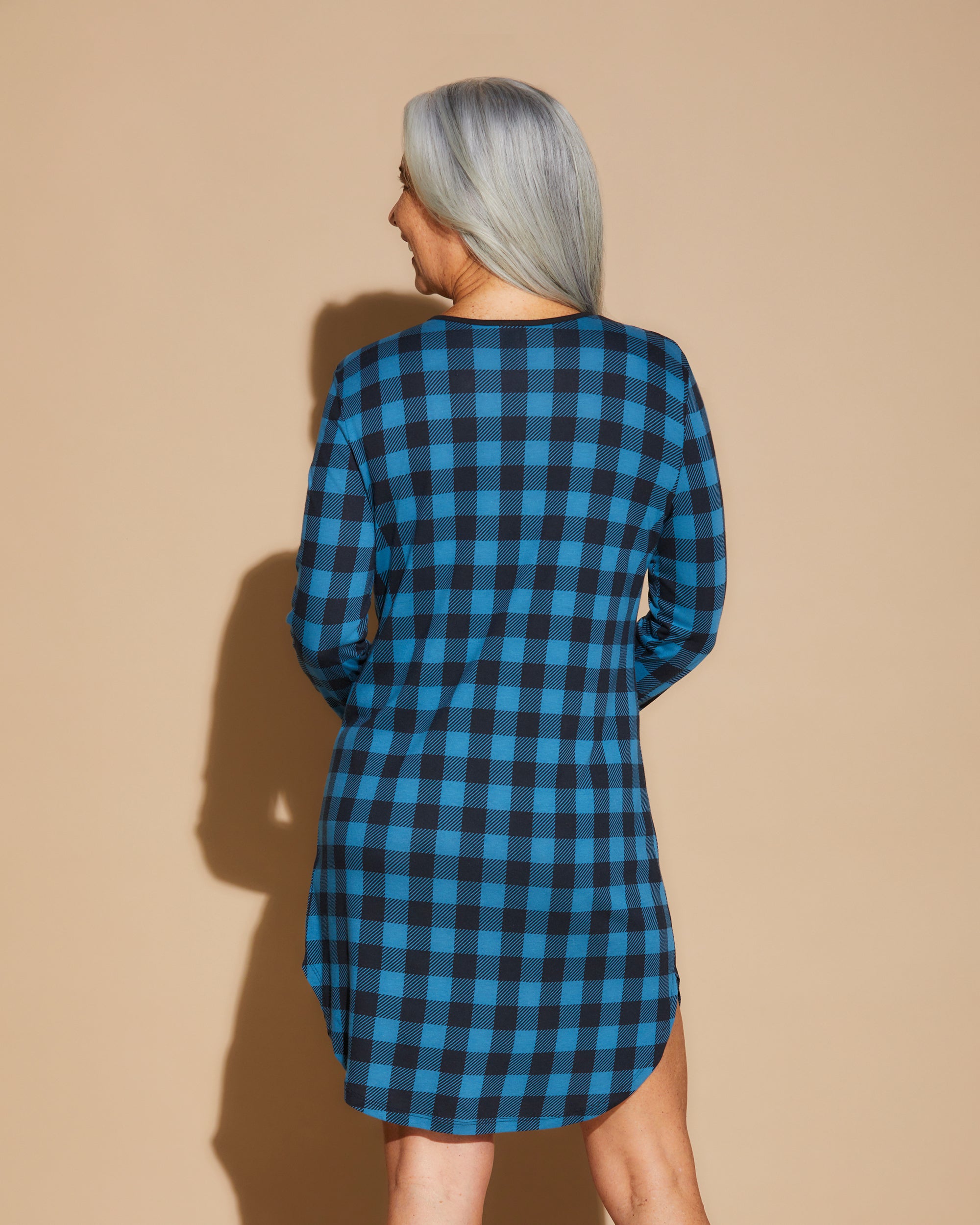 Stampa Top - Ski Trip Camicia Da Notte A Manichel Lunghe