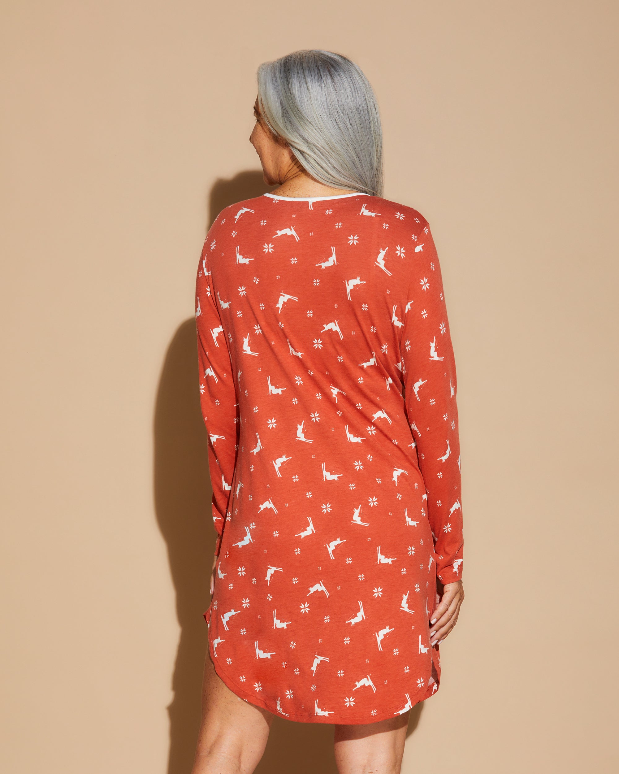 Imprimé Haut - Ski Trip Long Sleeve Sleepshirt