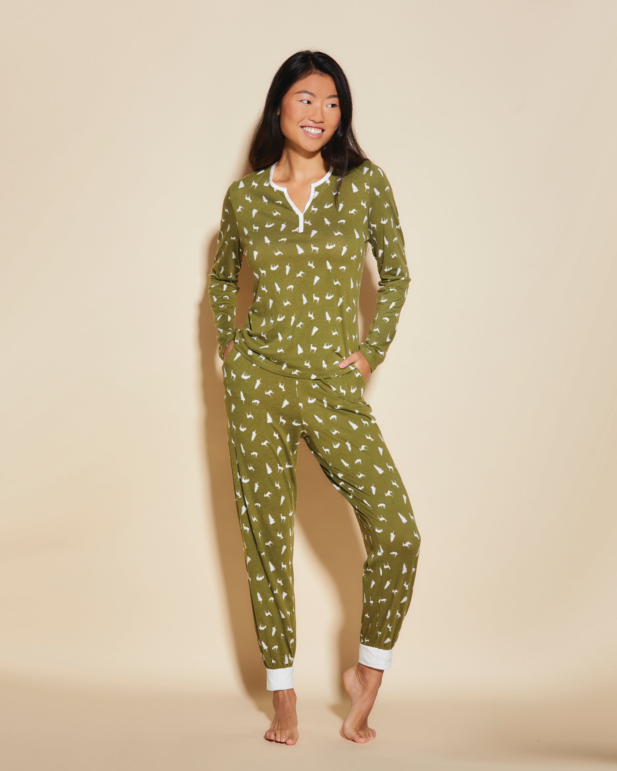 Imprimé Ensemble - Ski Trip Long Sleeve Top And Jogger Set