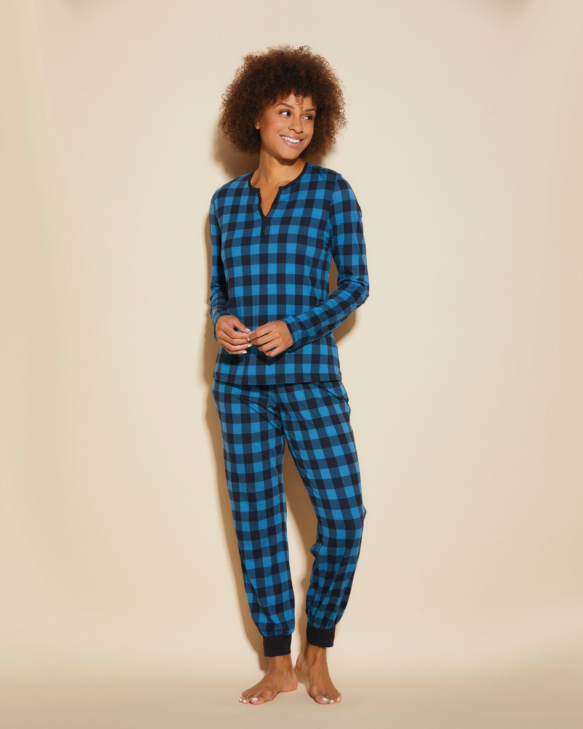 Print Set - Ski Trip Long Sleeve Top And Jogger Set