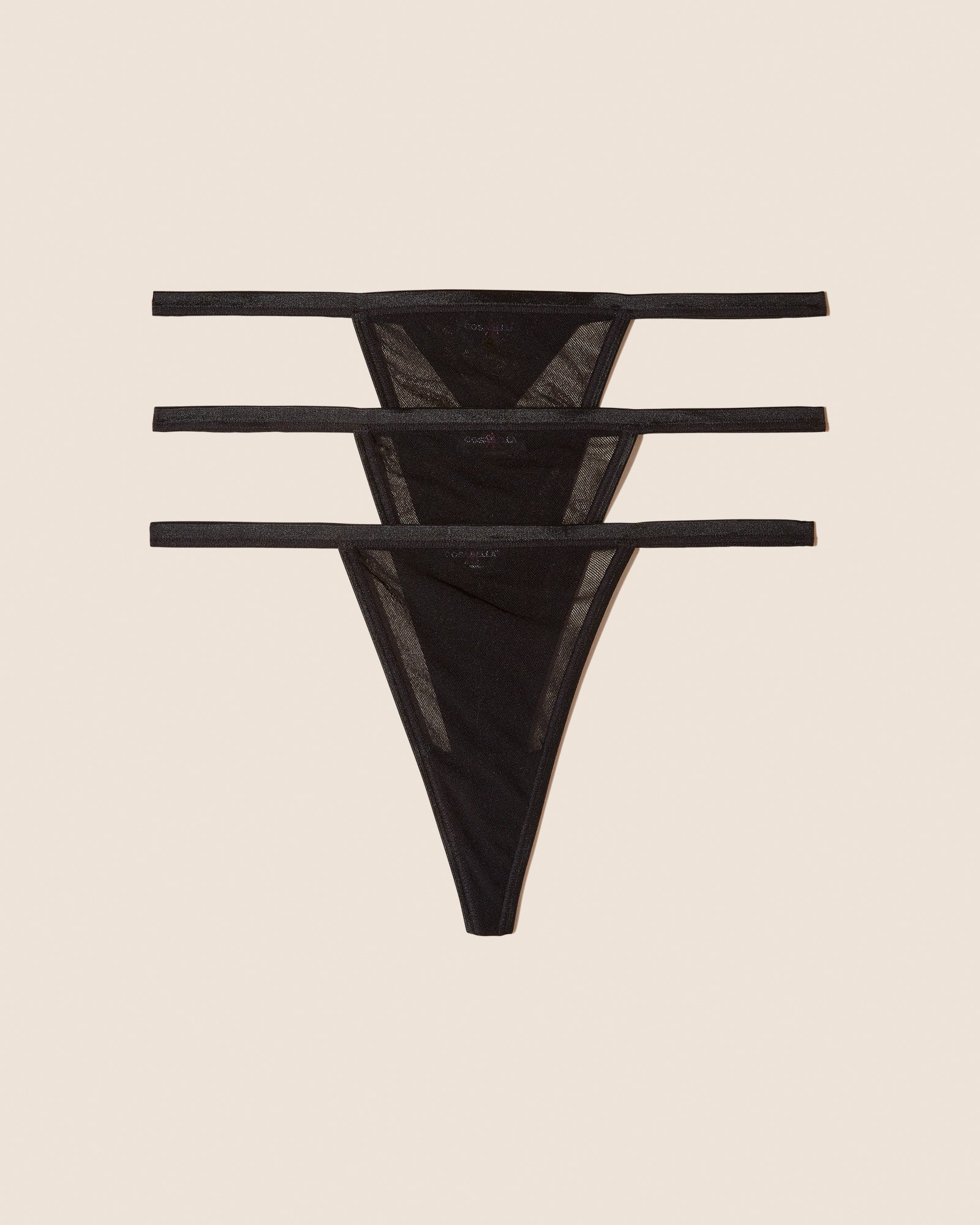 Black G-String - Soire Confidence G String 3 Pack