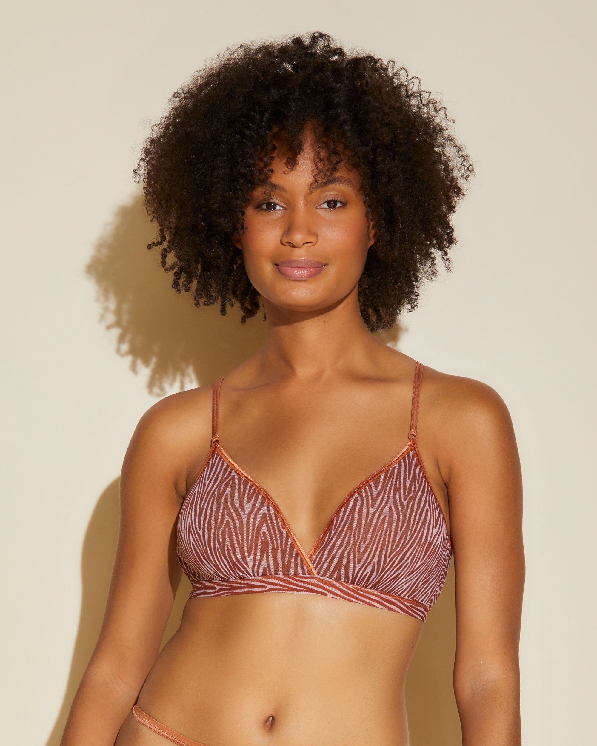 Orange Bralette - Soire Confidence Printed Brassière