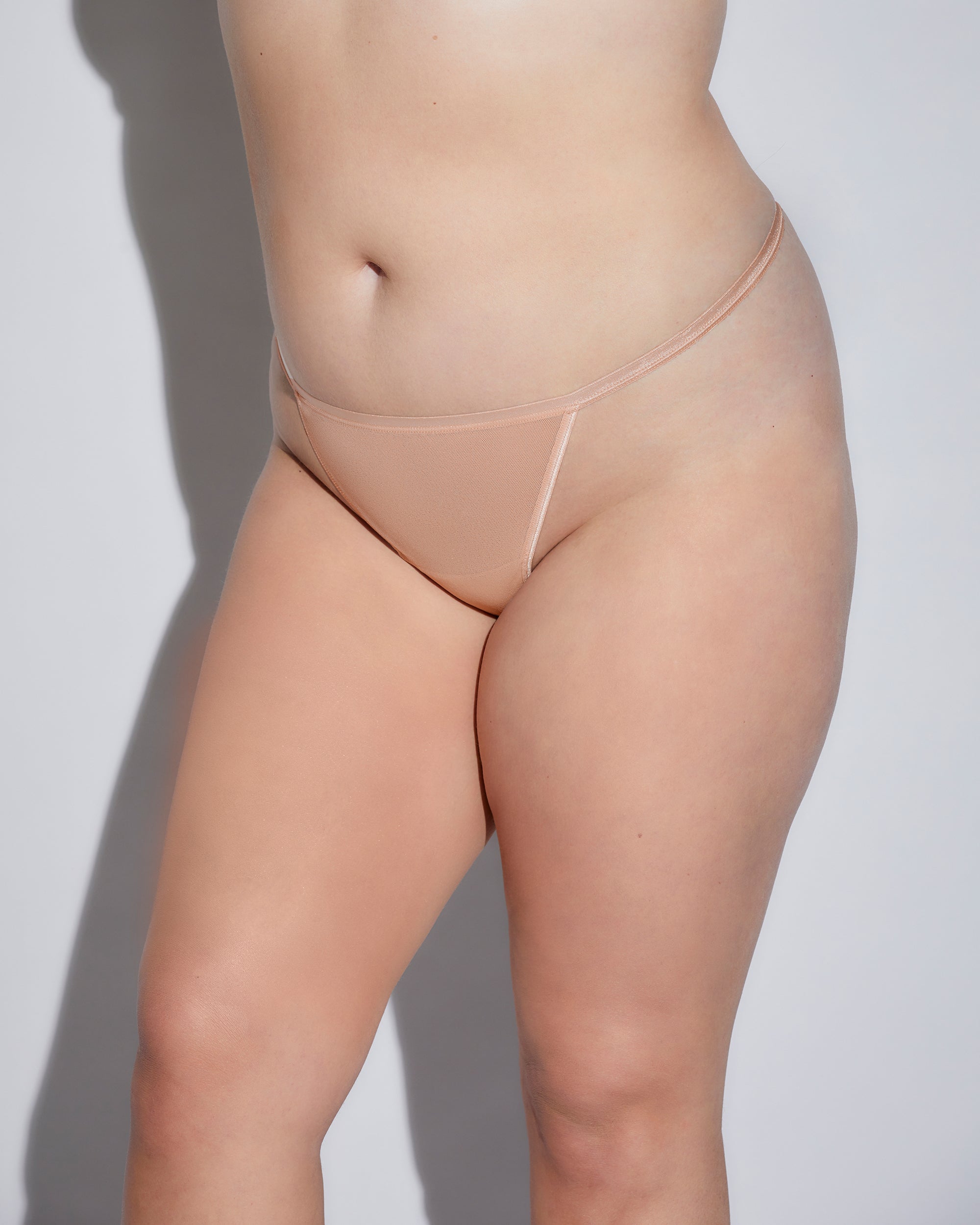 Marron String Ficelle - Soire Confidence String Grande Taille