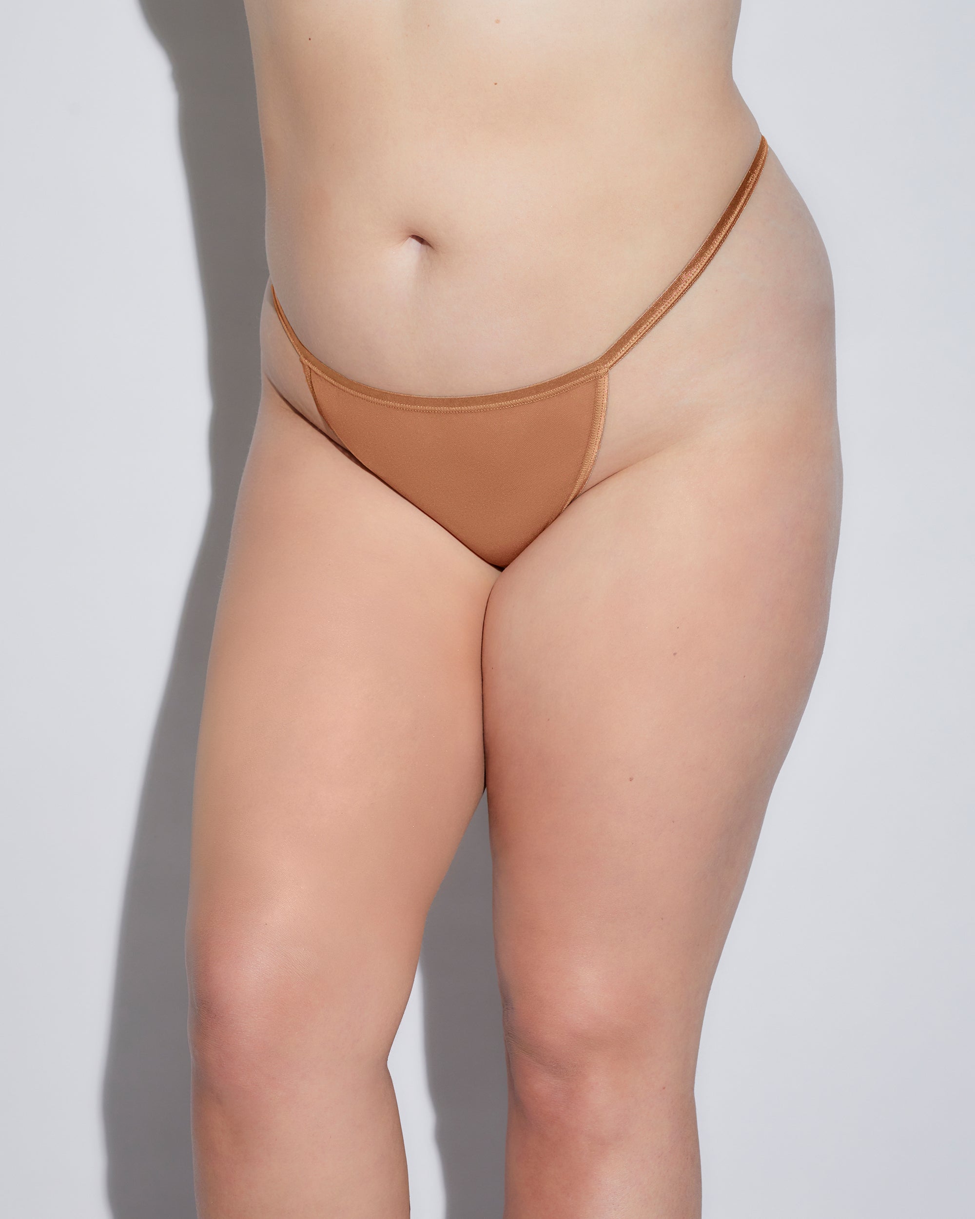Marron String Ficelle - Soire Confidence String Grande Taille