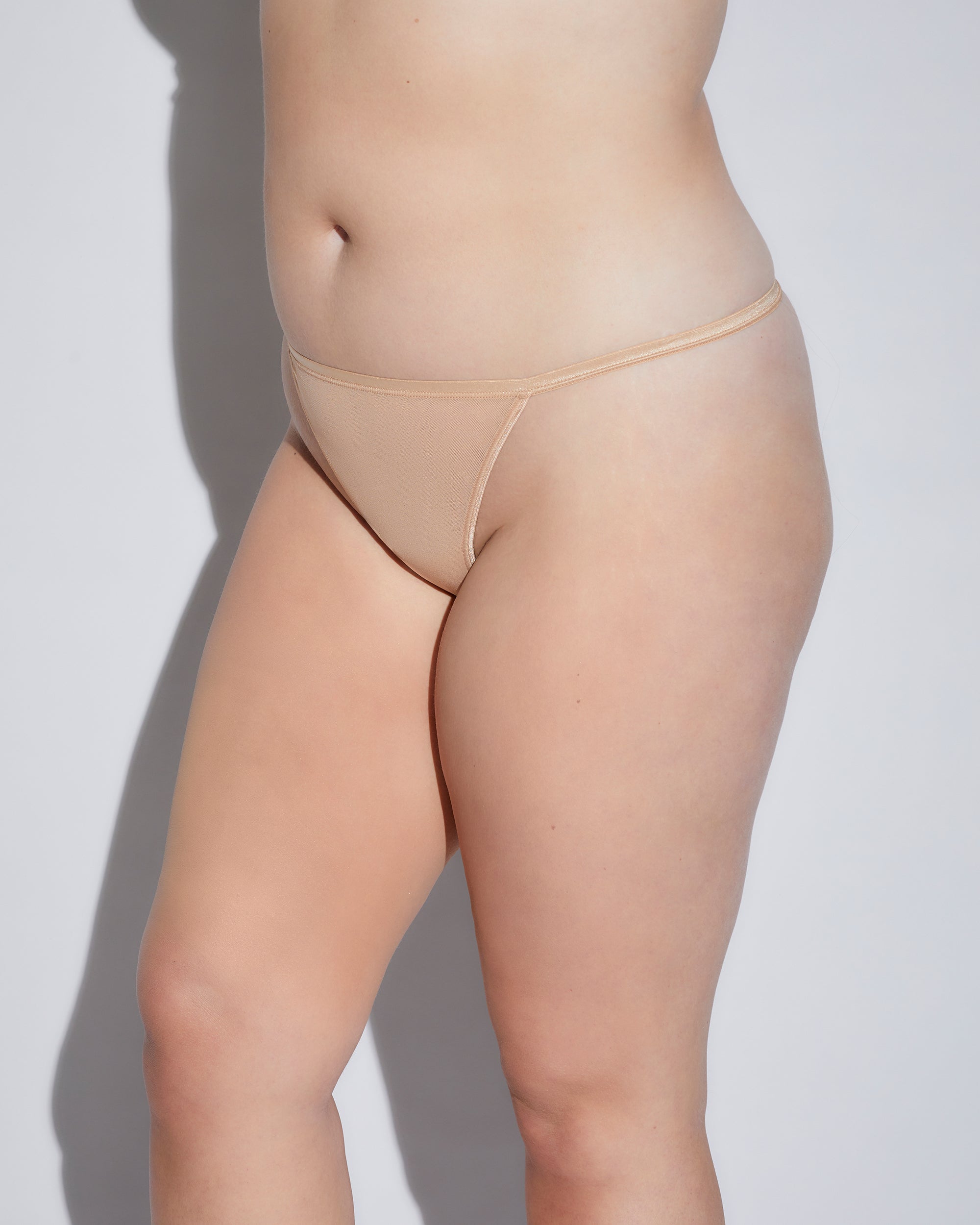 Marron String Ficelle - Soire Confidence String Grande Taille