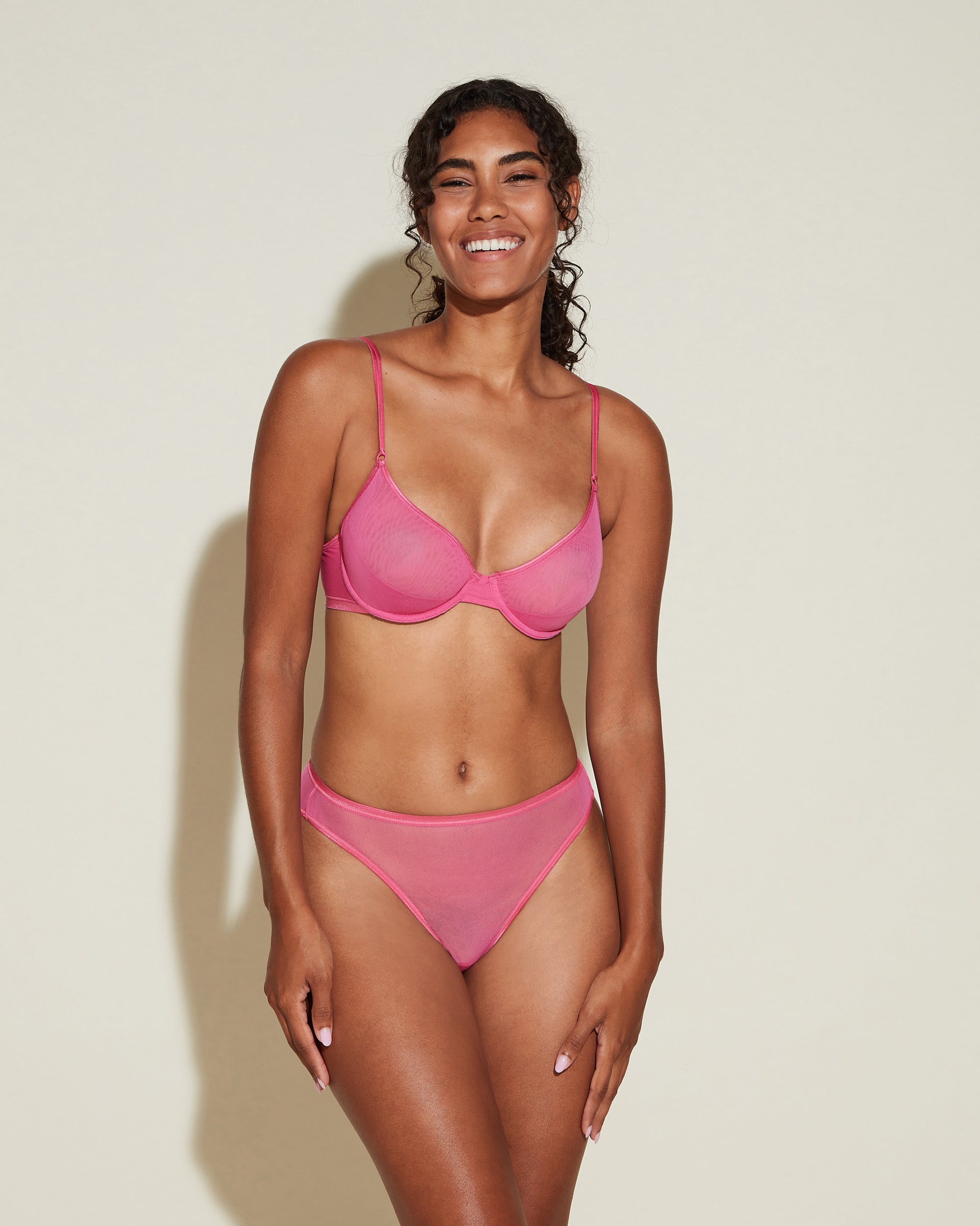 Rose Culotte Style Bikini - Soire Confidence Culotte Taille Haute