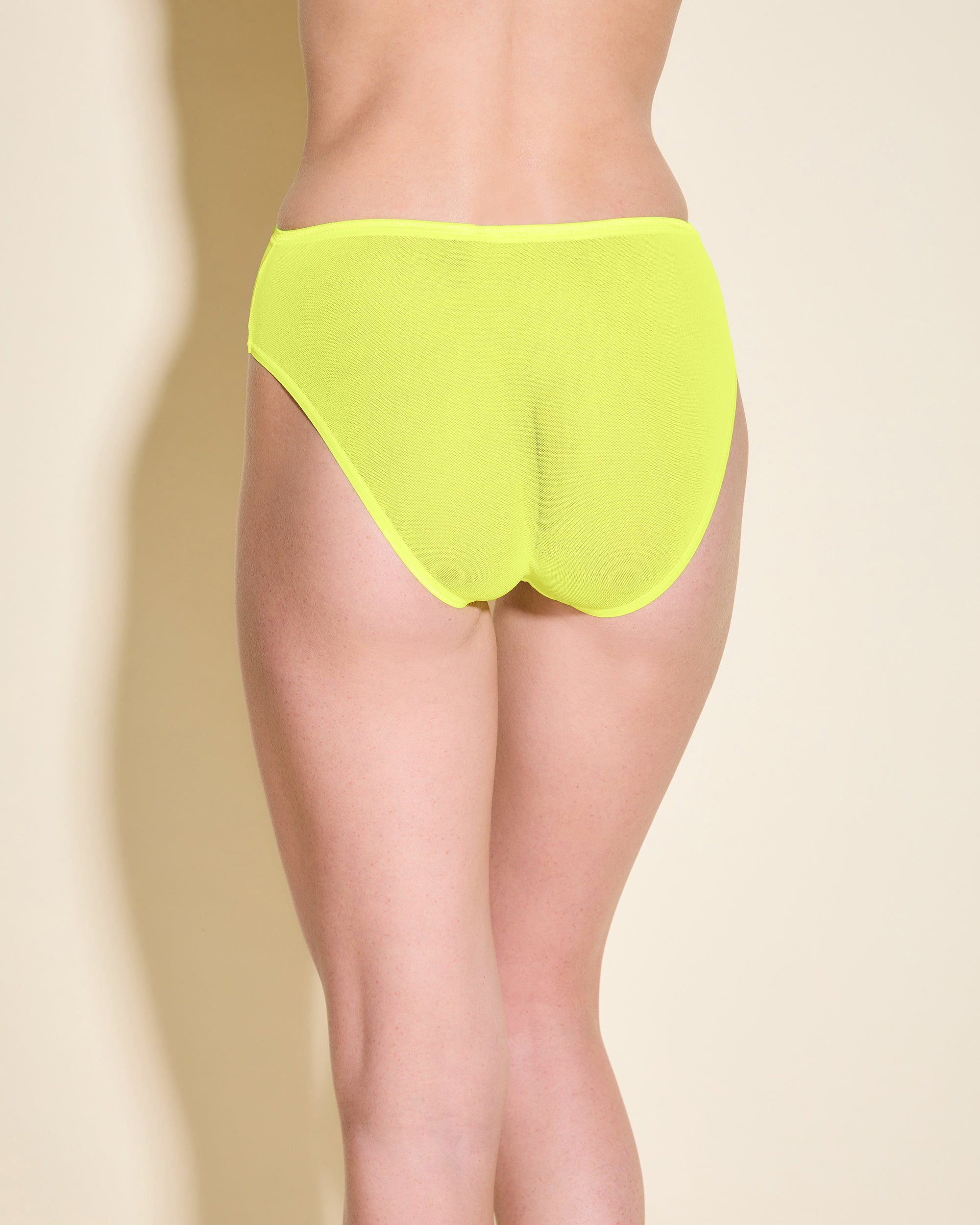 Jaune Culotte Style Bikini - Soire Confidence Culotte Taille Haute