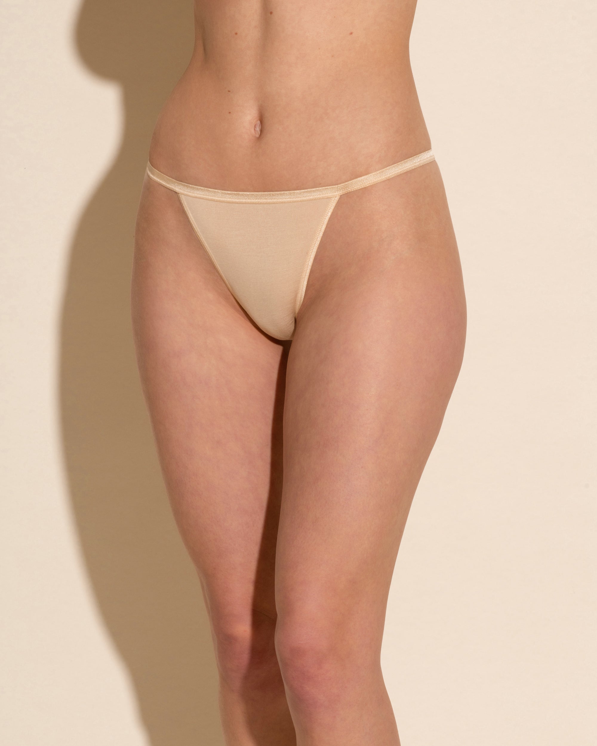 Beige Tangas De Hilo - Talco Tanga De Hilo