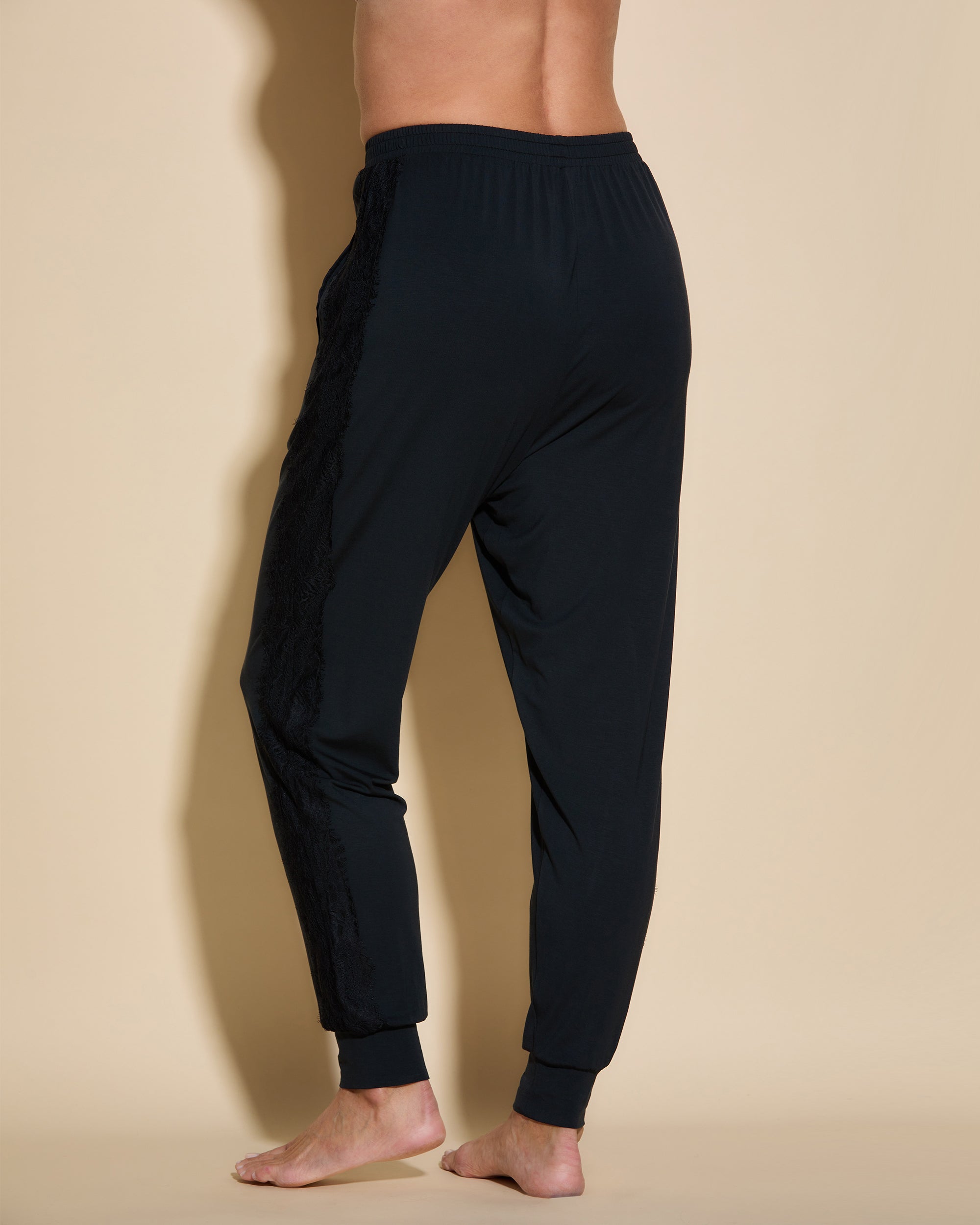 Negro Pantalones - Talco Pantalones Joggers