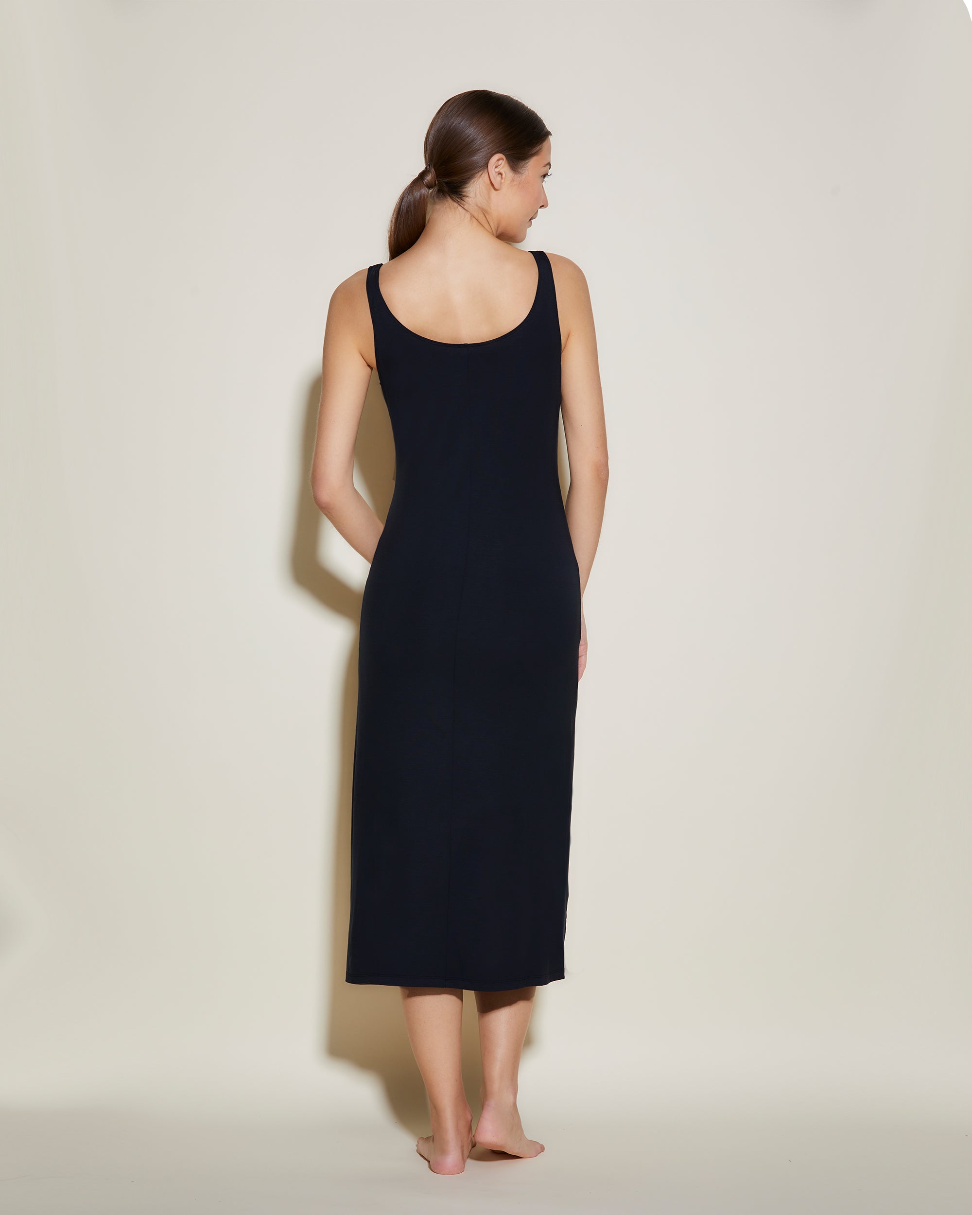 Schwarz Kleid - Talco Kleid Mit Seitenschlitz