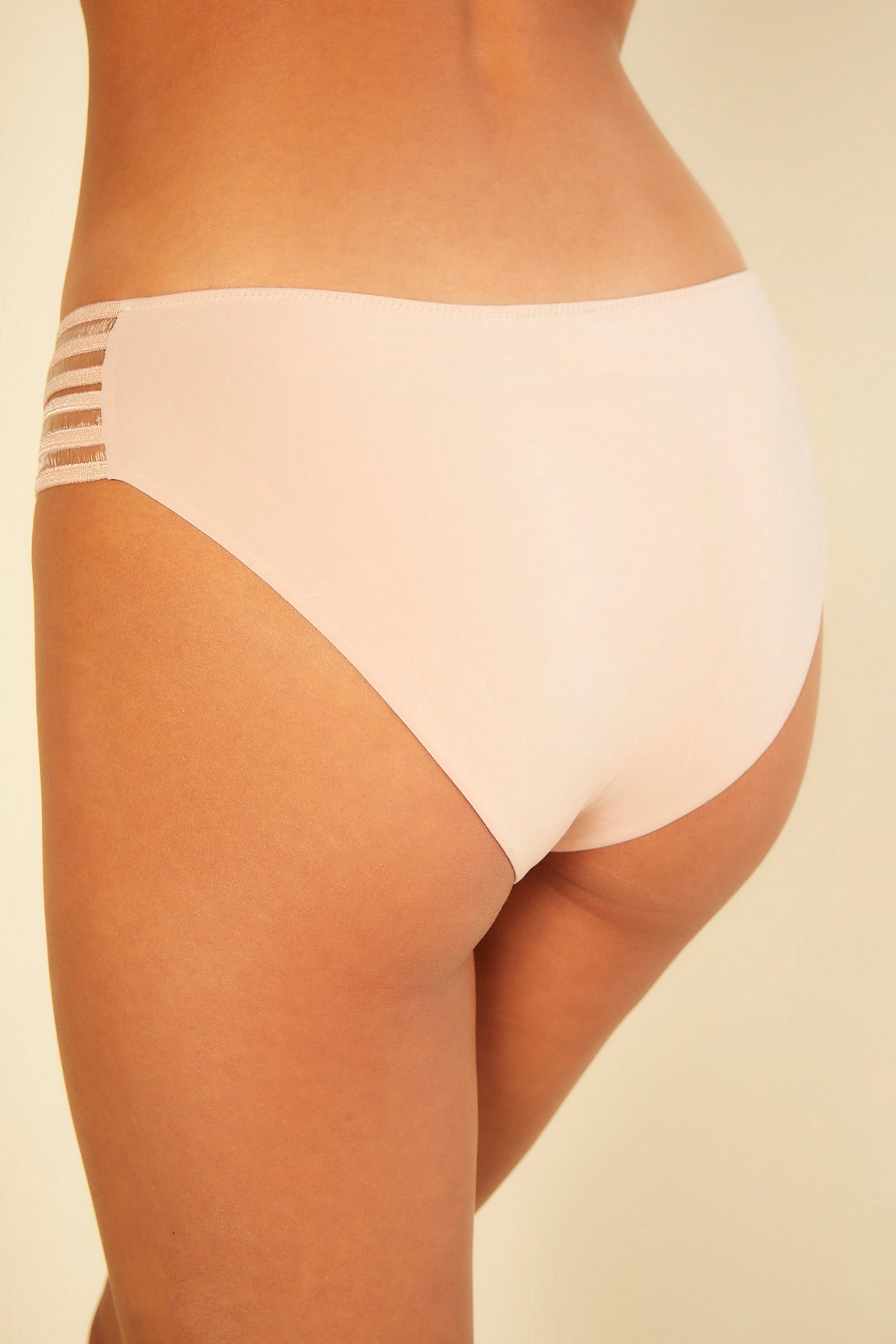 Beige Hotpants - Tempo Riemchen-Panties