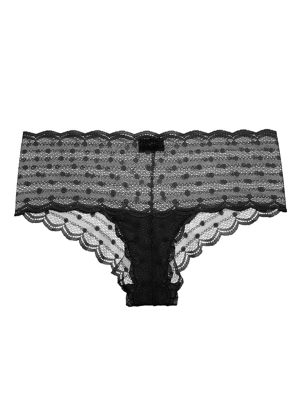 Schwarz Hotpants, Sweet Treats Spitzenpanty Mit Süßen Punkten