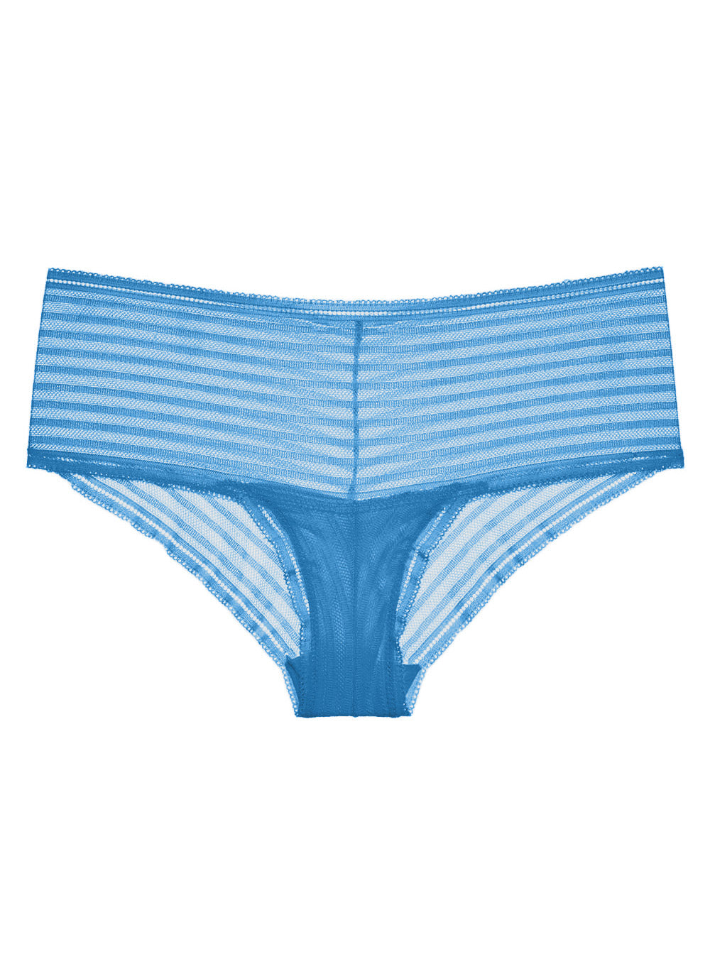 Blau Hotpants, Sweet Treats Panty Mit Ausbrennerstreifen