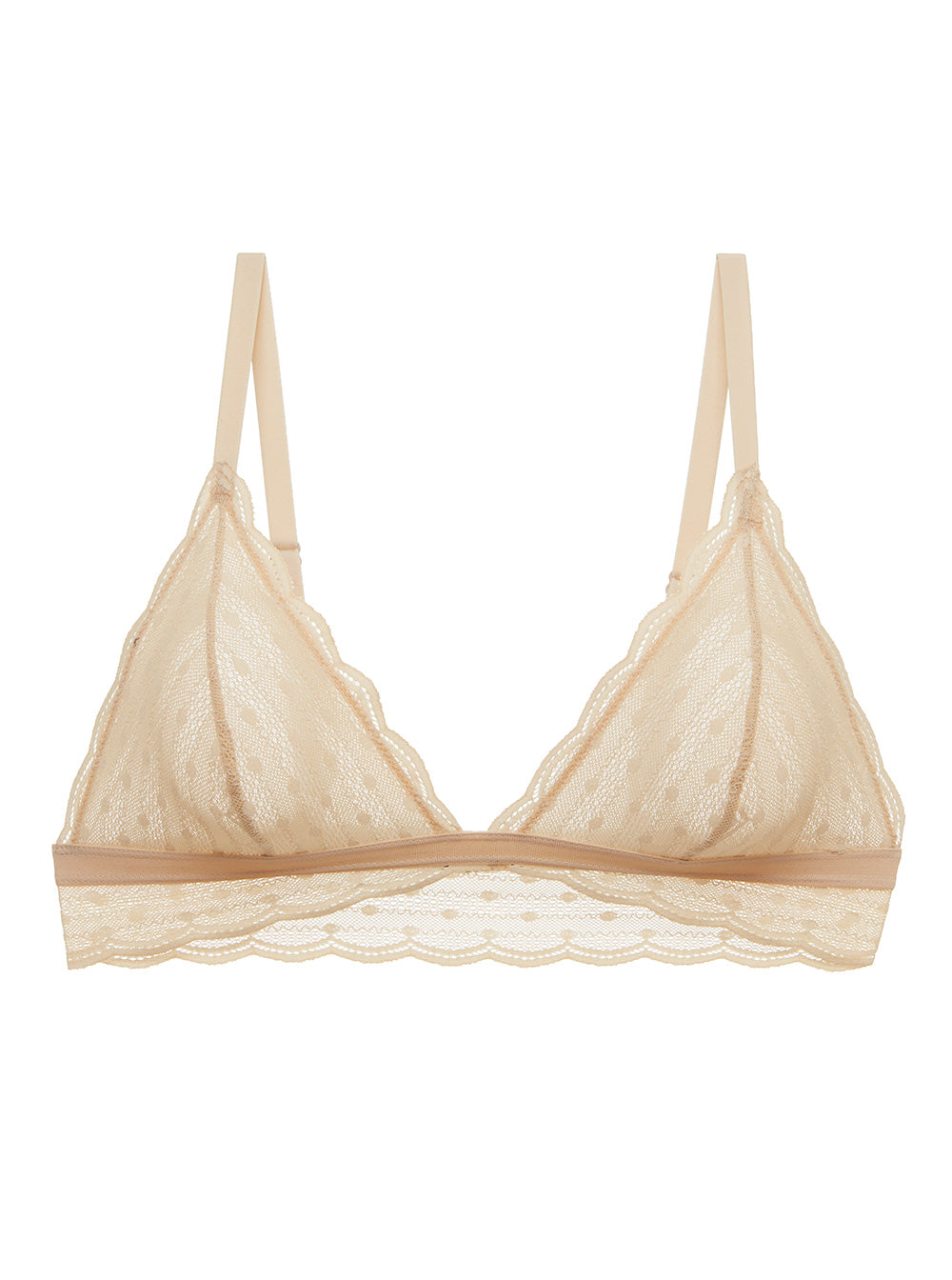 Beige Bralette - Sweet Treats Sweet Treats Dots Triangle Bralette