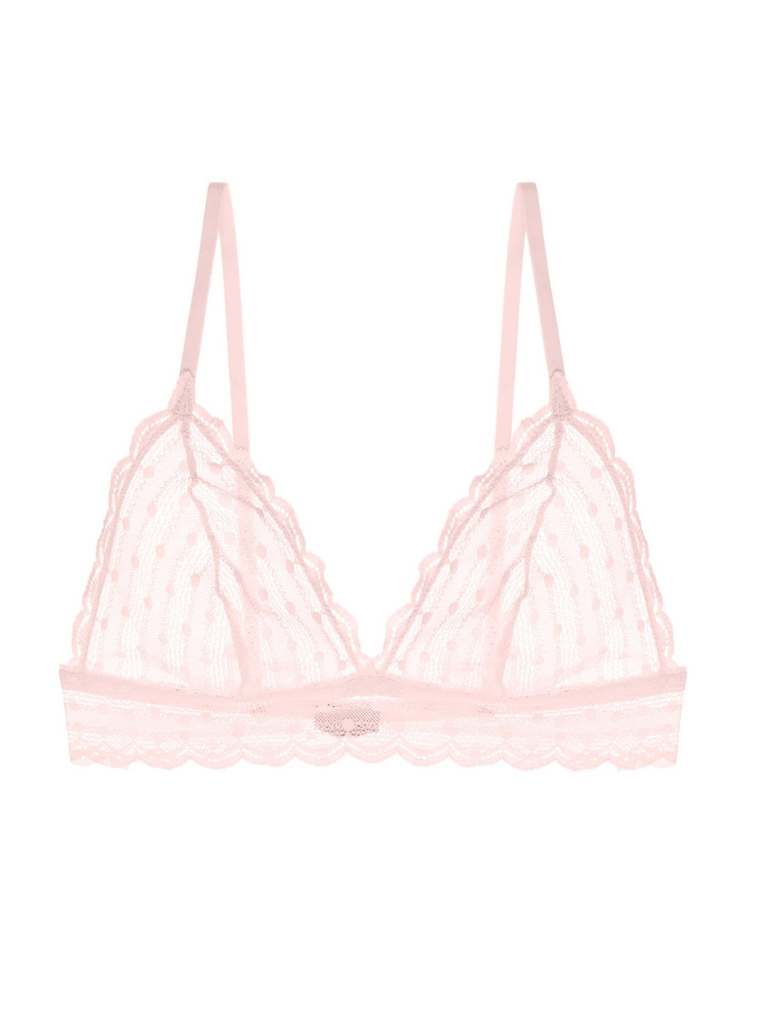 Rosada Bralette, Sweet Treats Bralette De Encaje - Estampado Con Lunares