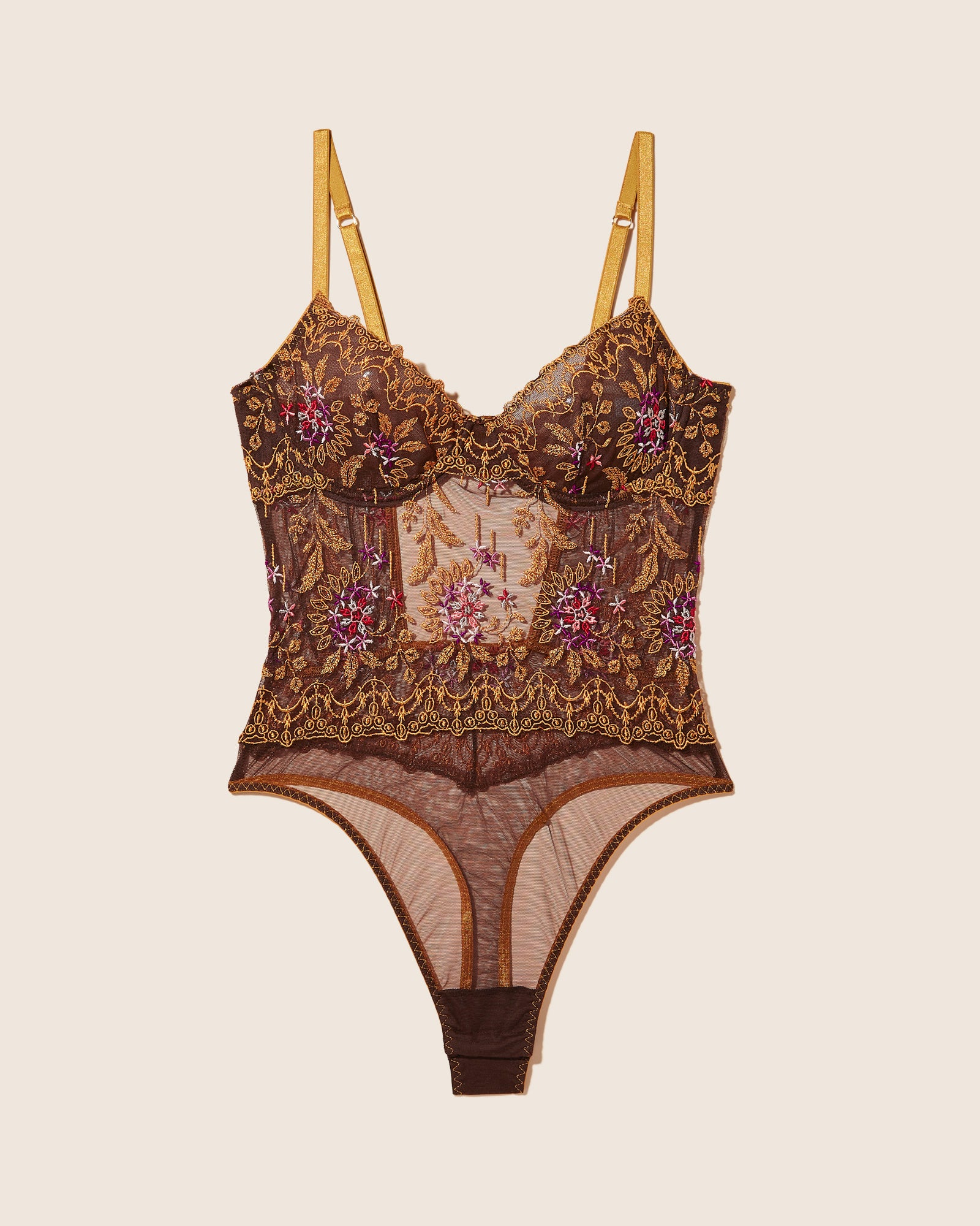 Brown Teddy - Usha Underwire Bodysuit
